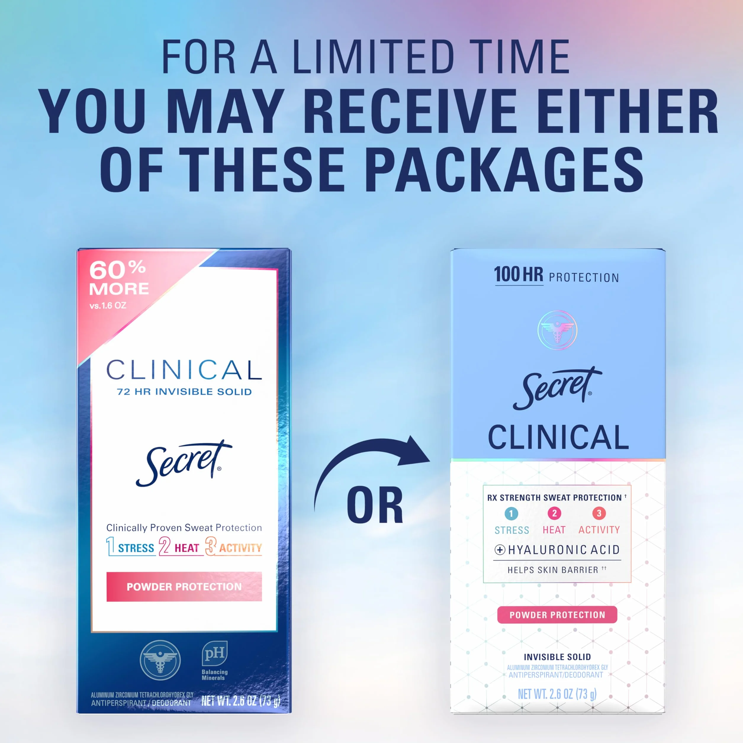 Secret Clinical Strength Invisible Solid Women's Antiperspirant & Deodorant Powder Protection Scent 2.6 Ounce by Secret