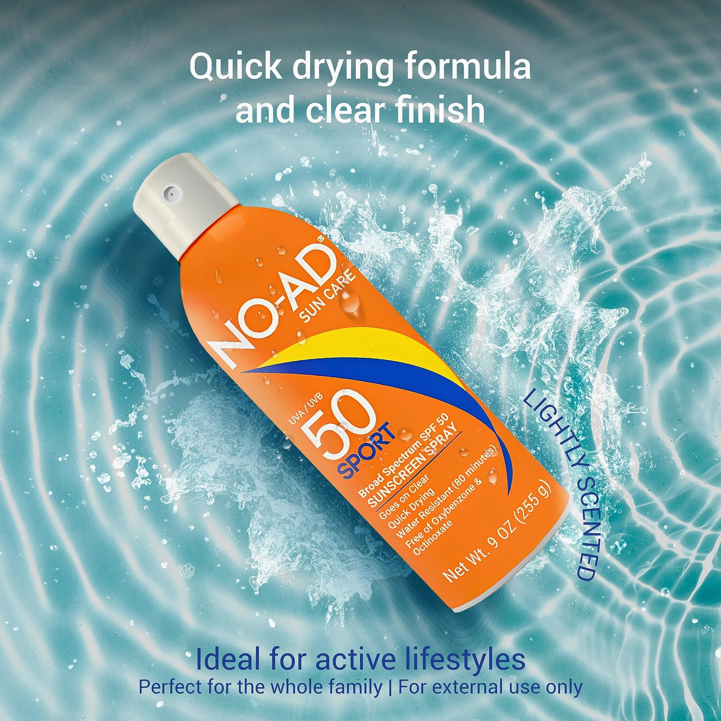 Protector solar NO-AD, SPF 50 Sport, 475 ml