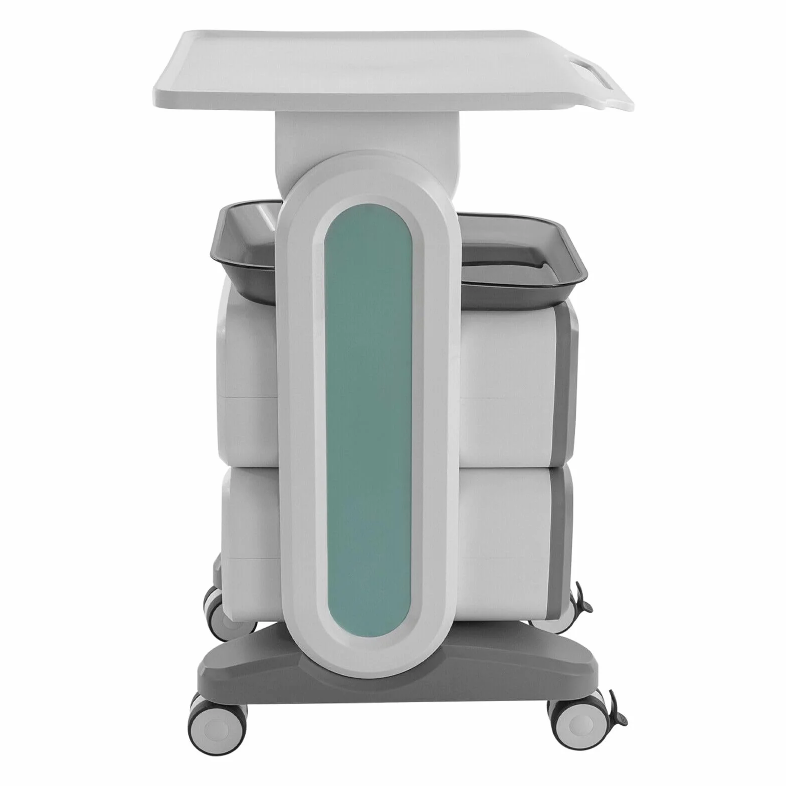 Carro médico con 2 cajones y estante superior, carrito de laboratorio ABS, carrito de belleza, carrito de salón de belleza, carrito de 60 kg, carro médico para laboratorio, clínica, hospital, salón