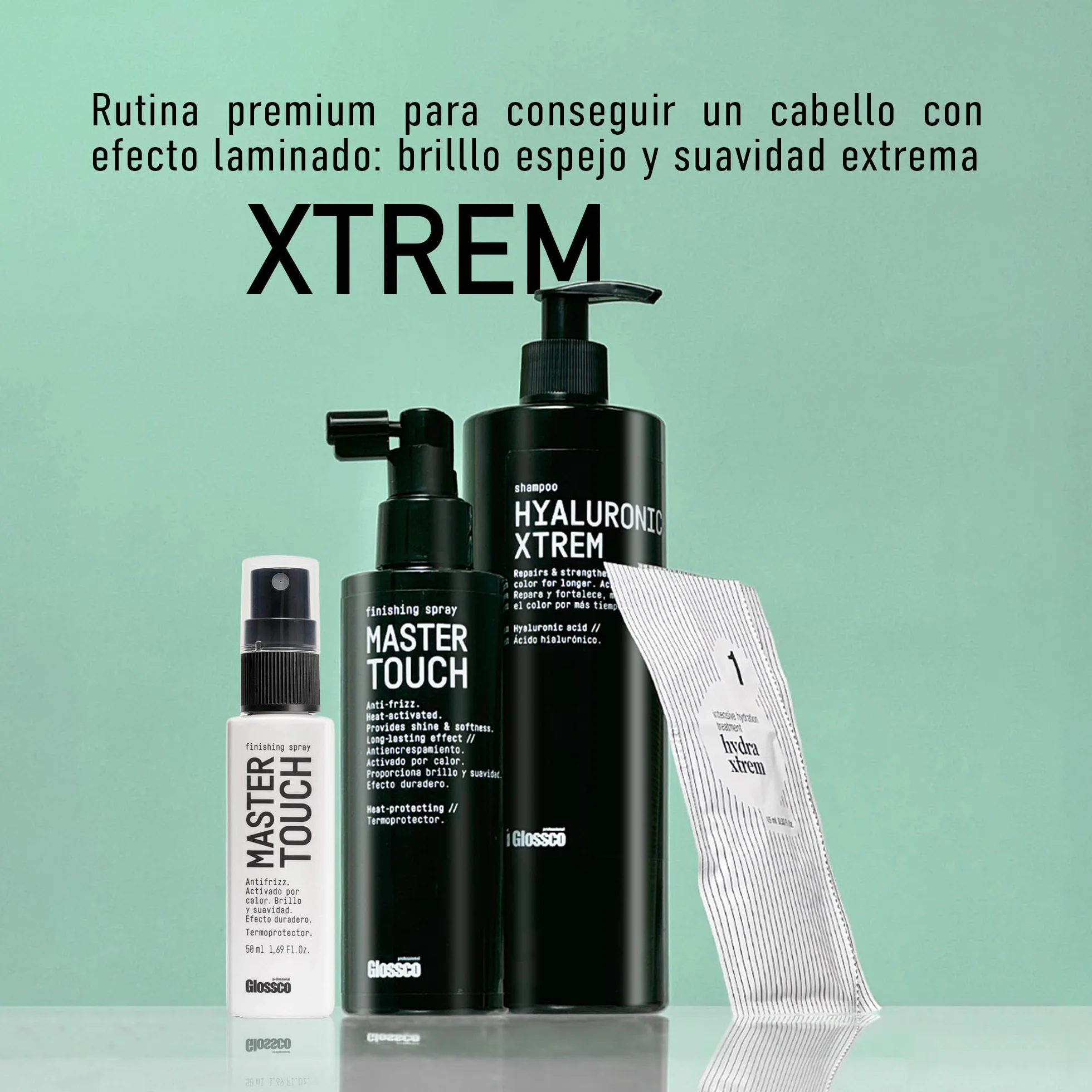 GLOSSCO PROFESSIONAL Master Touch Anti Frizz Spray 250 ml Suaviza Brillo Antiencrespamiento Cabello Protege Calor