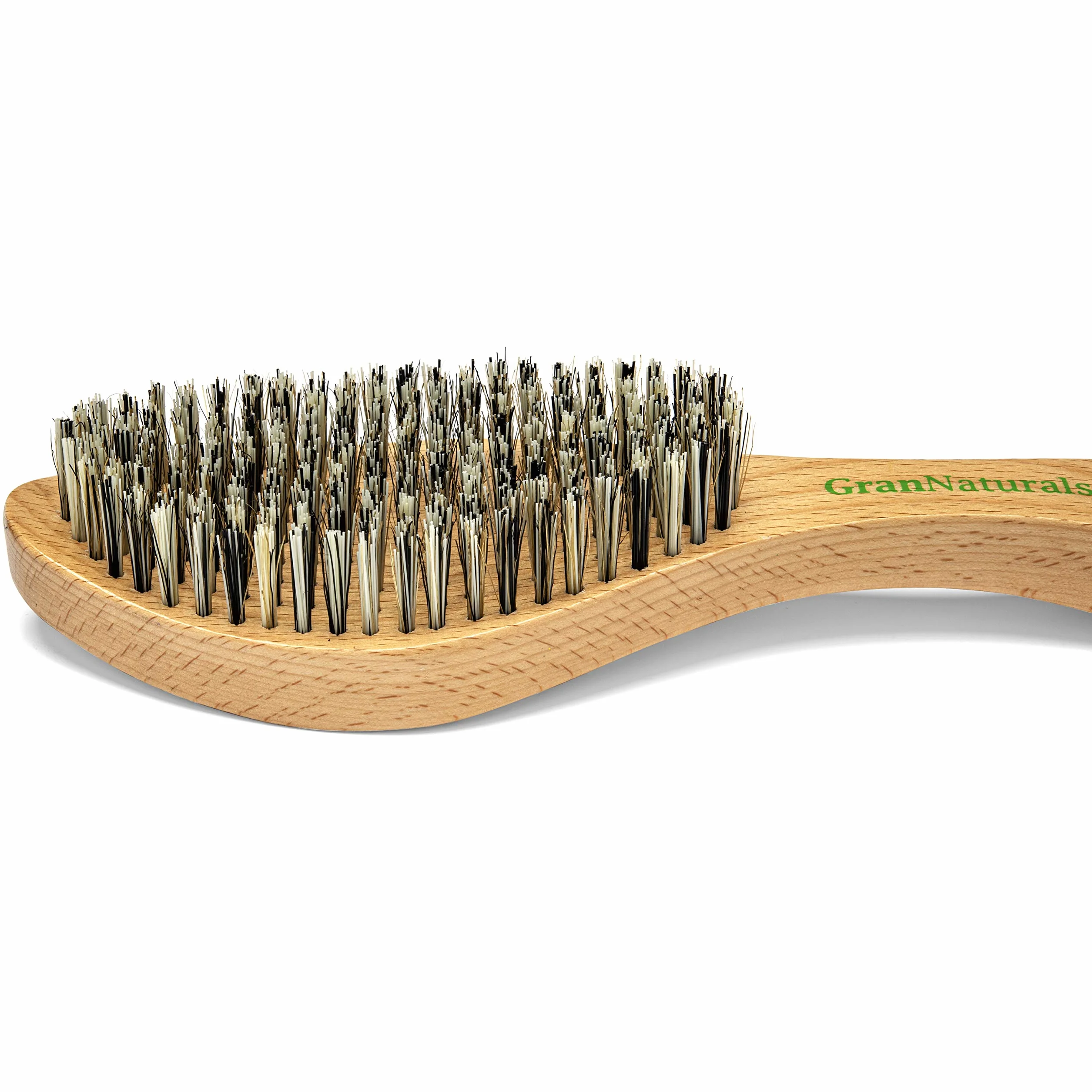 GranNaturals - Cepillo de pelo extra duro con cerdas de nailon extrarresistentes para 360 ondas