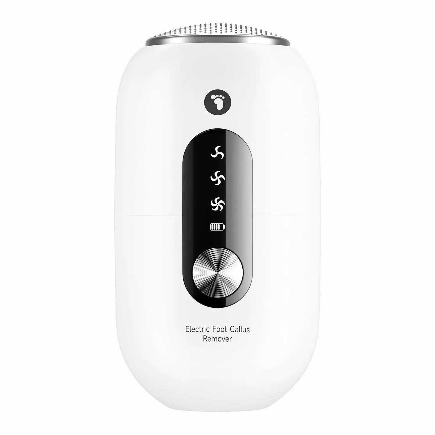 Lima de pies eléctrica, recargable para pies con 2 cabezales de acero inoxidable, 3 modos, IPX6 resistente al agua, pantalla LCD, carga tipo C, herramienta de pedicura para el hogar y los