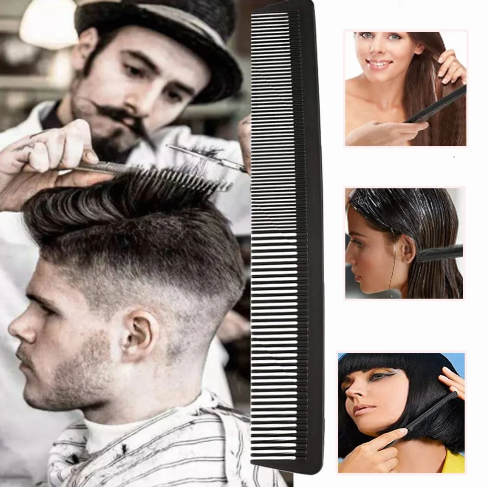 CCLKHY Peine para el pelo profesional de fibra de carbono, corte fino y estándar, resistente al calor