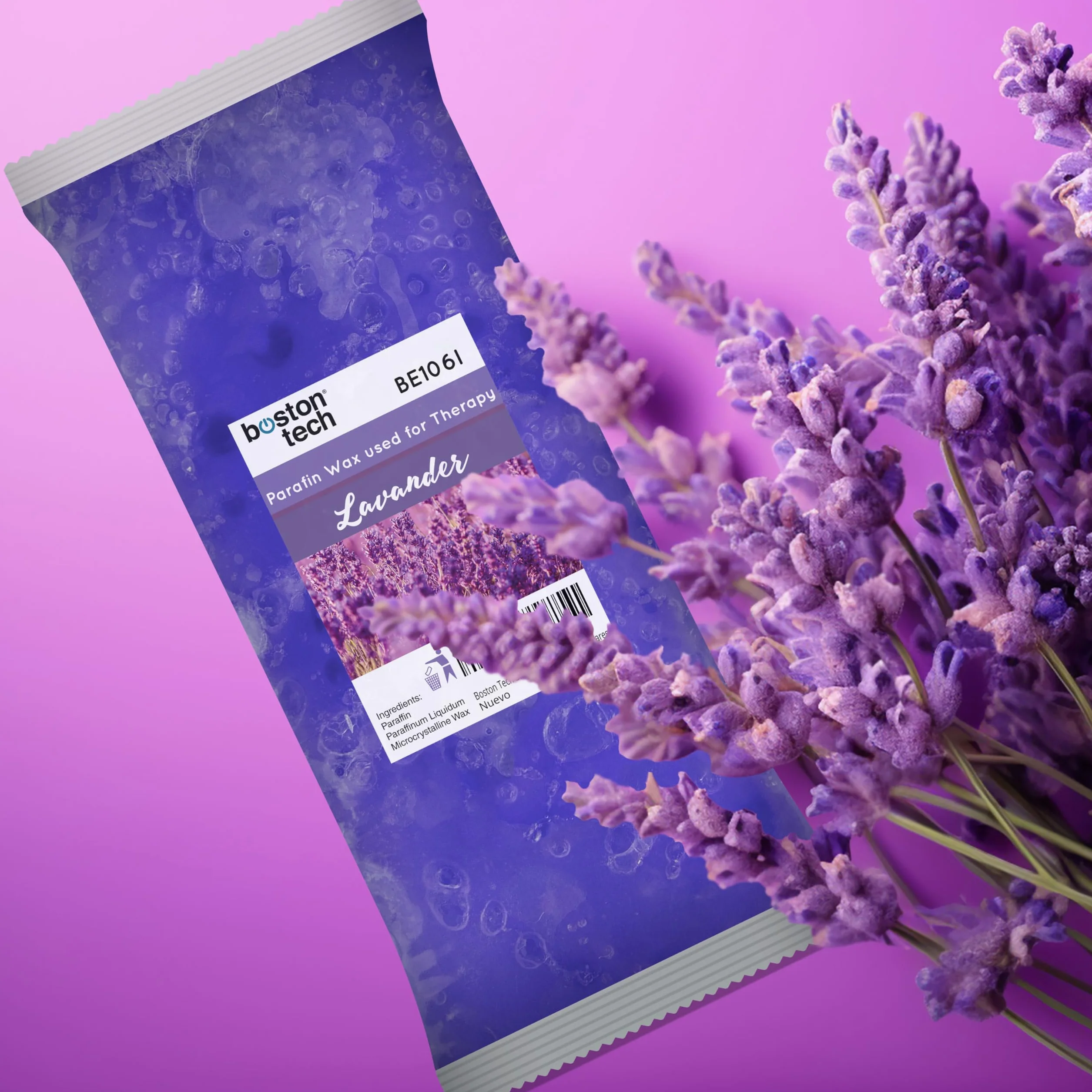 Boston Tech Parafina para Manos y Pies 450 gr Lavanda Pack 6 Bloques