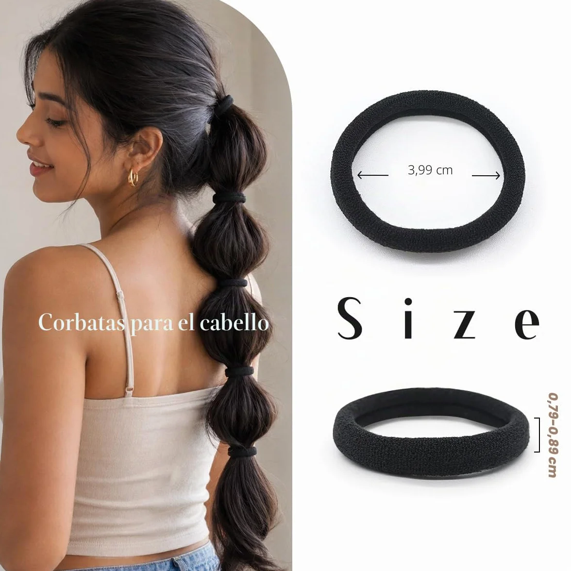 Dreamlover Gomas de Pelo Negras 50 Piezas Coleteros Pelo Mujer Antirotura Elástico Cabello