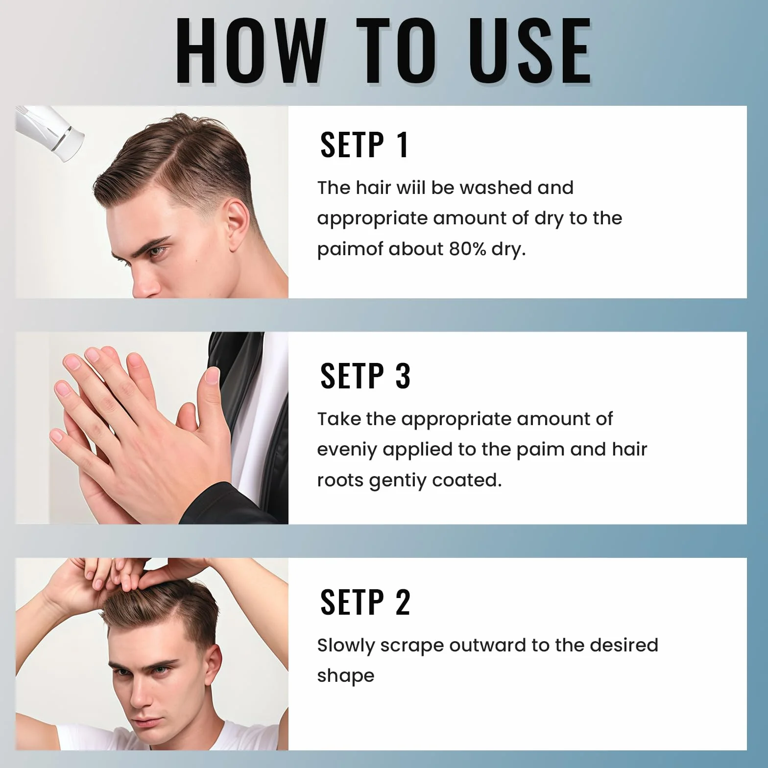 Arcilla para el Cabello para Hombres, Matte Clay Cera Pelo Hombre, Pasta de Peinado Mate, Pomada Fijación Media Alta con Acabado Mate