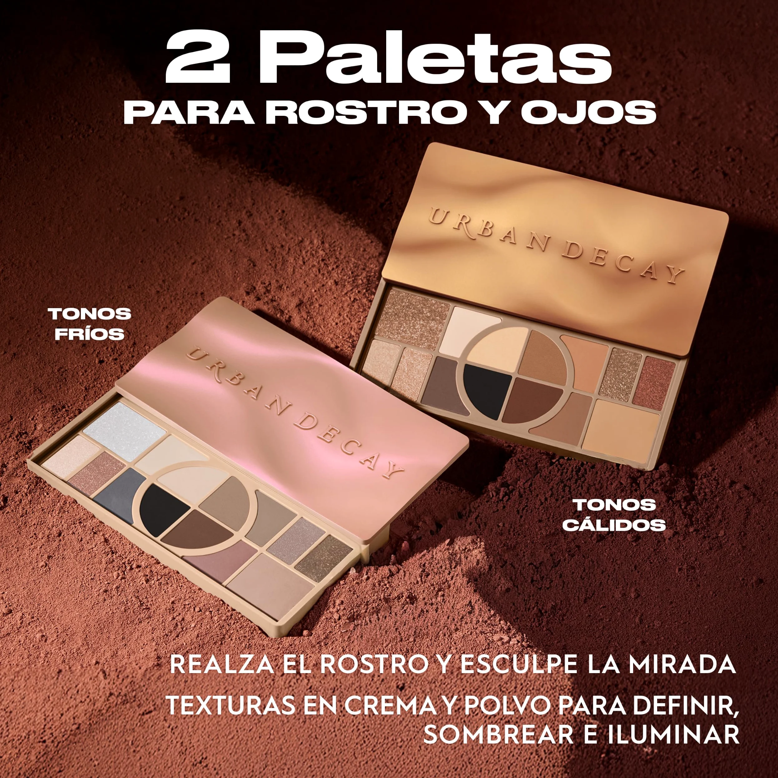 Urban Decay, Naked Shaped Warm, Paleta de Sombras de Ojos Neutras, 14 tonos multiusos para looks versátiles en acabados crema, mate y brillante