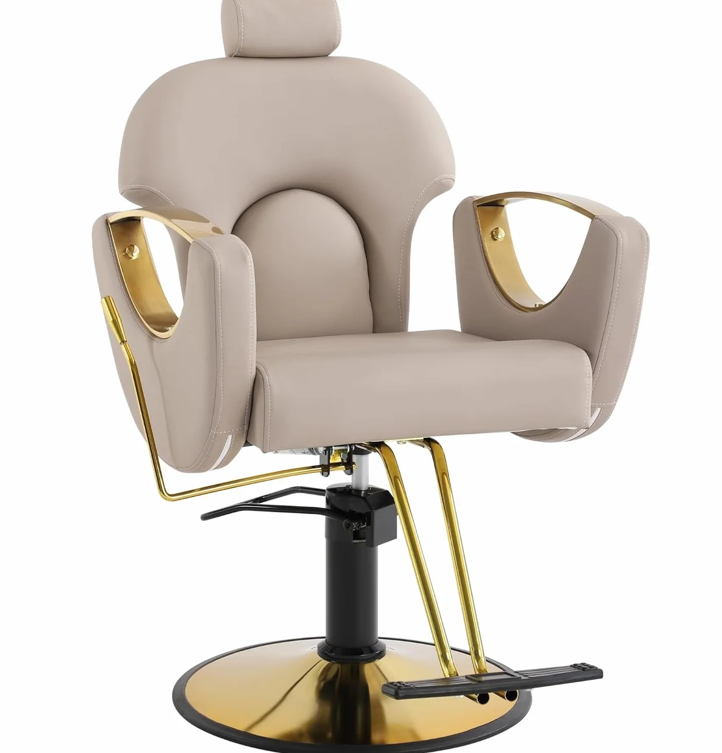 Silla de peluquería profesional giratoria 360° altura regulable reposacabezas ajustable reposapiés carga 150 kg