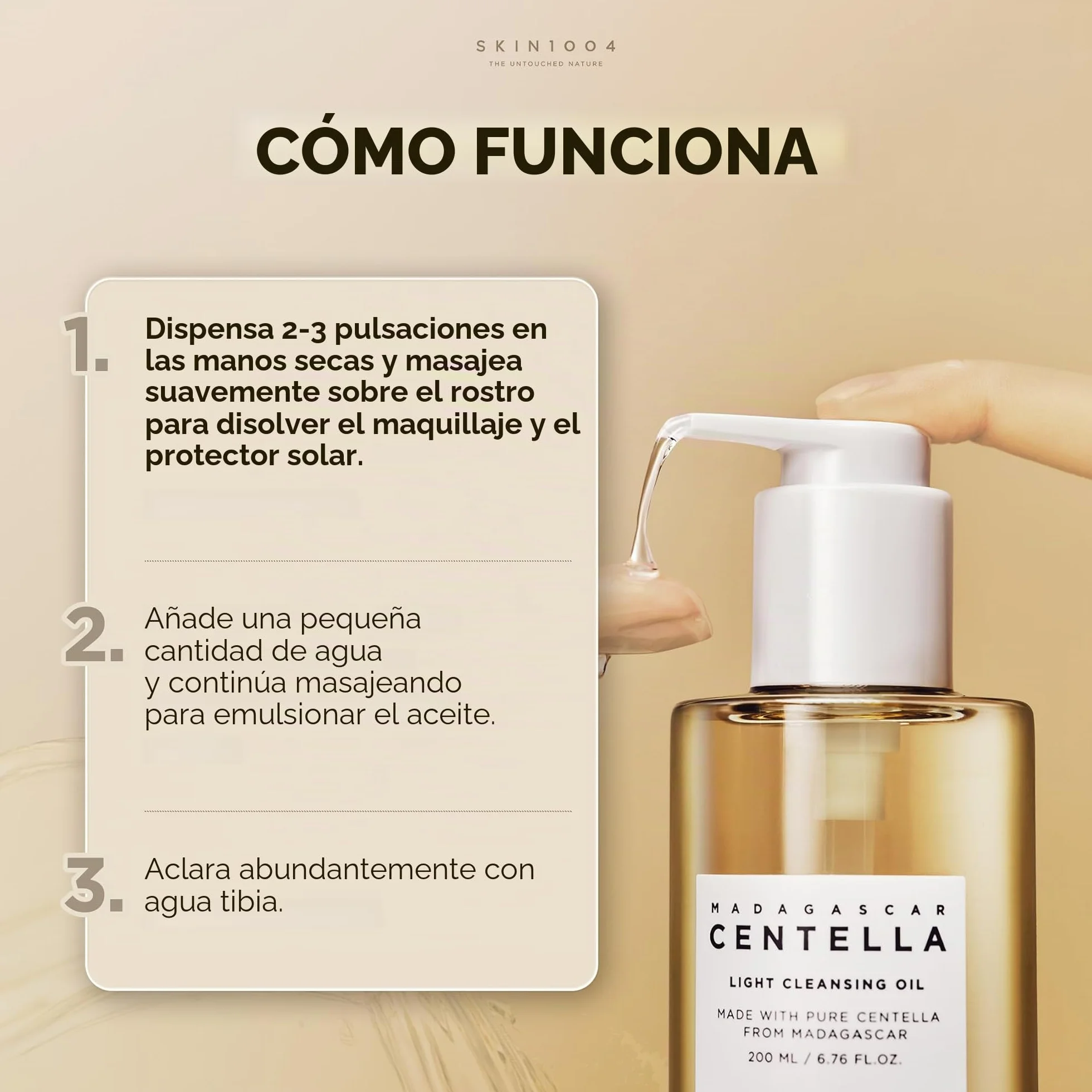 SKIN1004 Centella Aceite limpiador ligero 200 ml