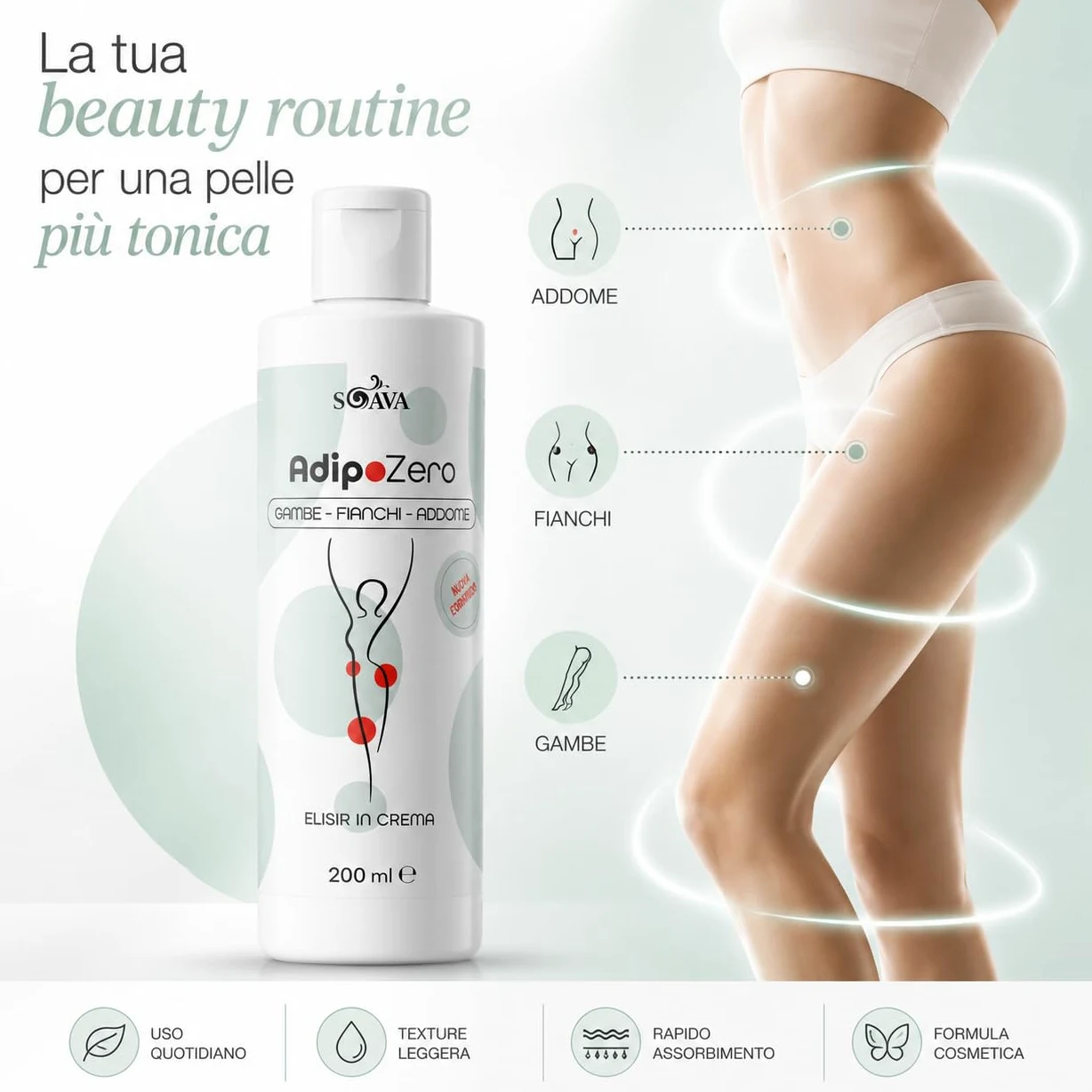 AdipoZero Crema Reductora Anticelulítica 800ml AlohaLabs | Efecto Tonificante y Reafirmante, Fórmula Drenante, Para Piernas, Glúteos y Abdomen, Textura Ligera