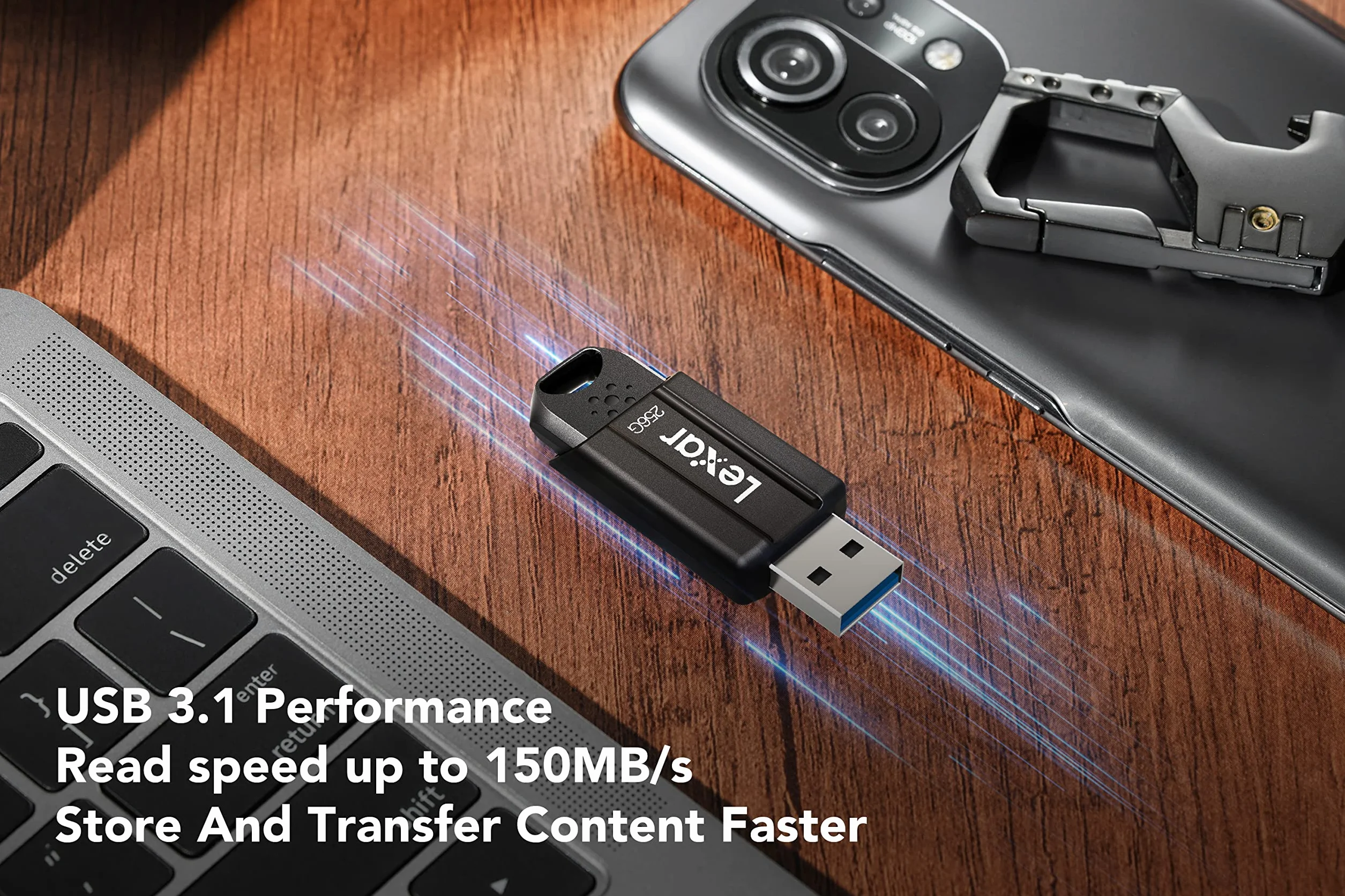 Lexar JumpDrive Memoria USB 32GB USB 3.1 Pendrive 130MB/s Lectura Unidad Flash