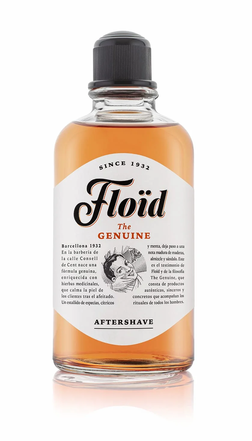 Floid After shave Lotion The Genuine 400ml bálsamo barba mentol refrescante tónico facial reequilibra regenera reduce irritación