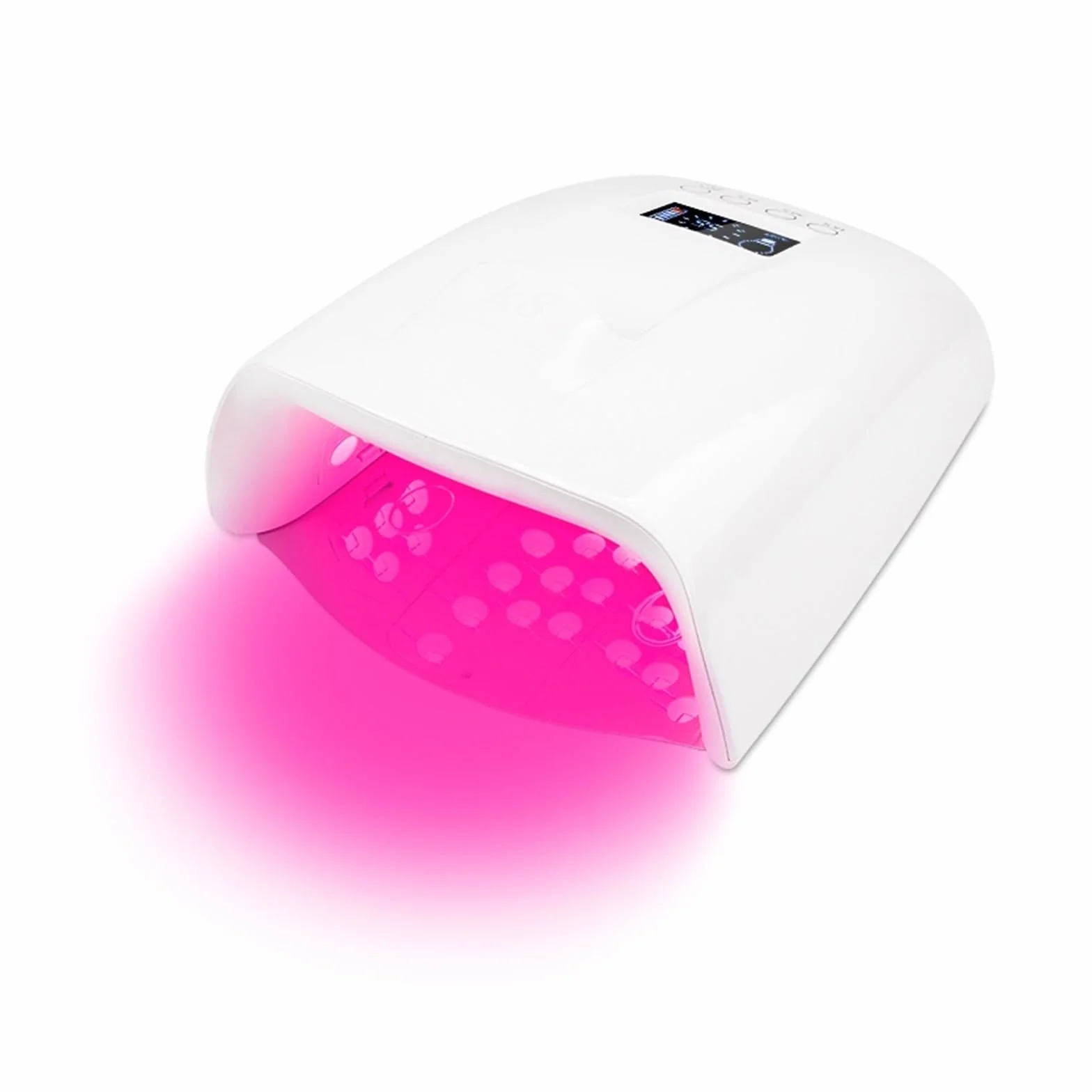 Lampara UV LED Uñas, Lámpara LED UV for uñas, luz roja inalámbrica, 60W, lámpara LED UV for uñas, for curar esmalte de Gel, inalámbrico con batería de litio, 60W Pro Light,para uñas de gel(Bianco)