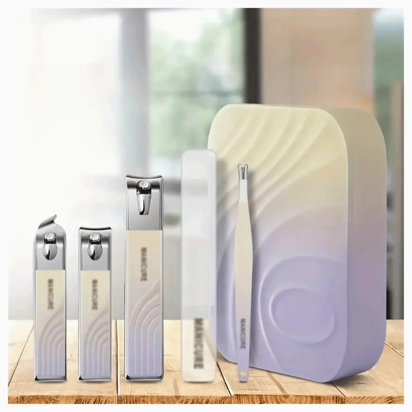 Kit de manicura práctico Juego de cortauñas Tijeras para el hogar Herramientas de pedicura de Acero Inoxidable cortauñas Viajes