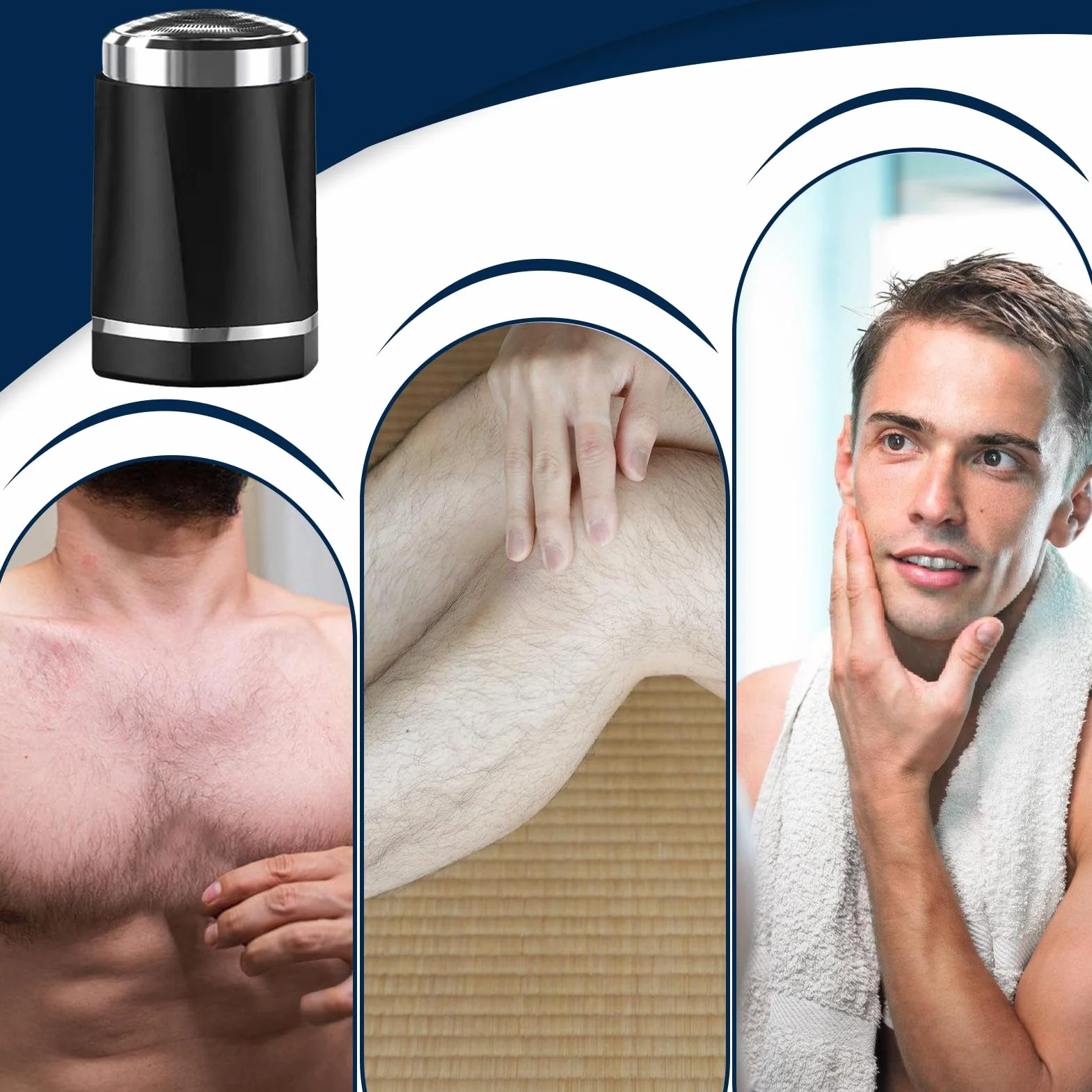 Mini Afeitadora Eléctrica Portátil Recargable para Hombre
