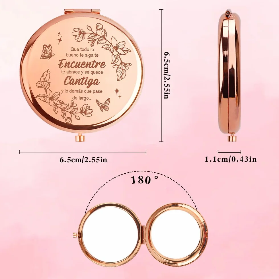 Espejo Compacto Regalo para Mujer Mama Hija Amiga Hermana Abuela