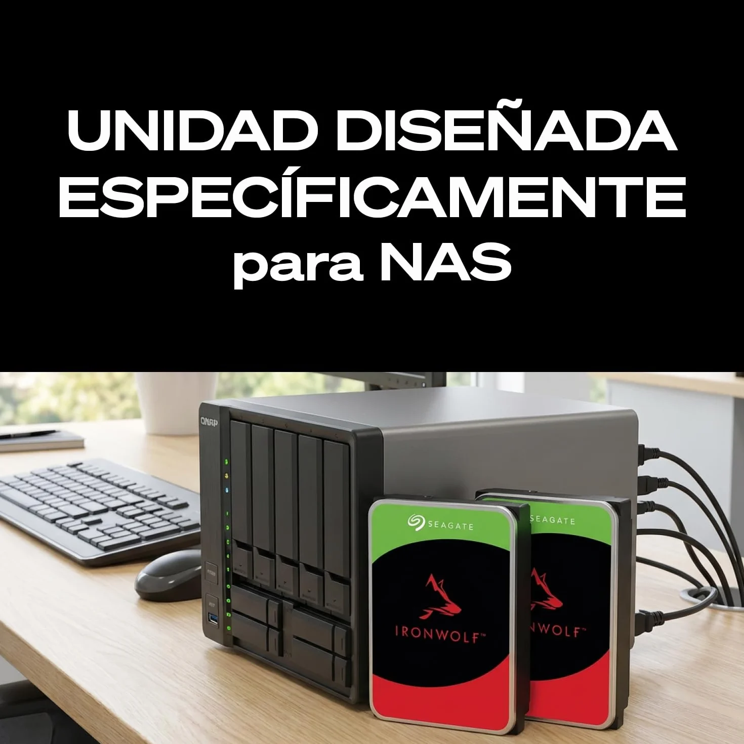 Seagate IronWolf 4TB NAS HDD 3.5 Pulgadas SATA 6 Gb/s Caché 256 MB CMR RAID
