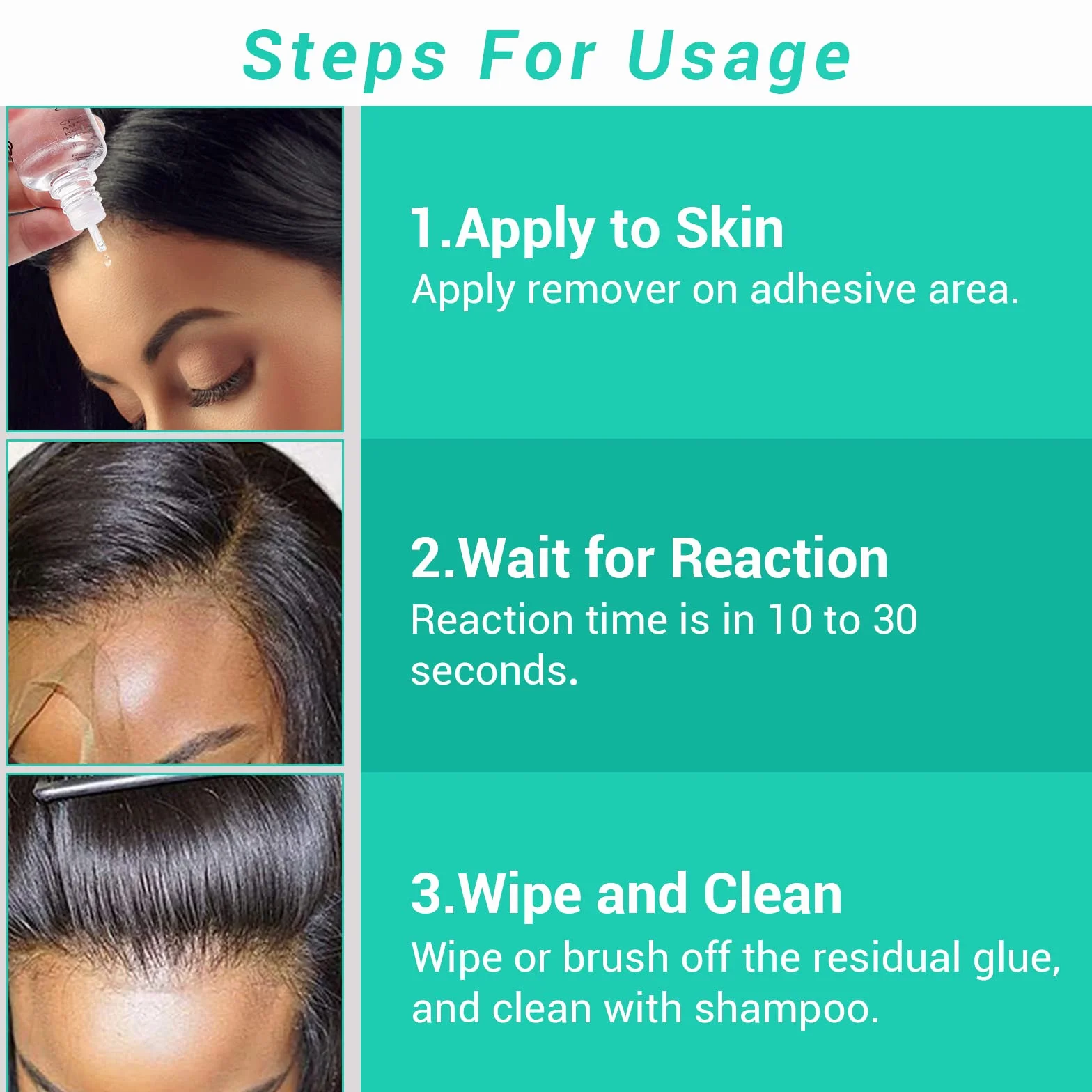 Lurrose Bond Peluca Pegamento Removedor Ml Peluquín Cinta Cabello Adhesivo Unión Frente Encaje Disolvente Extensiones