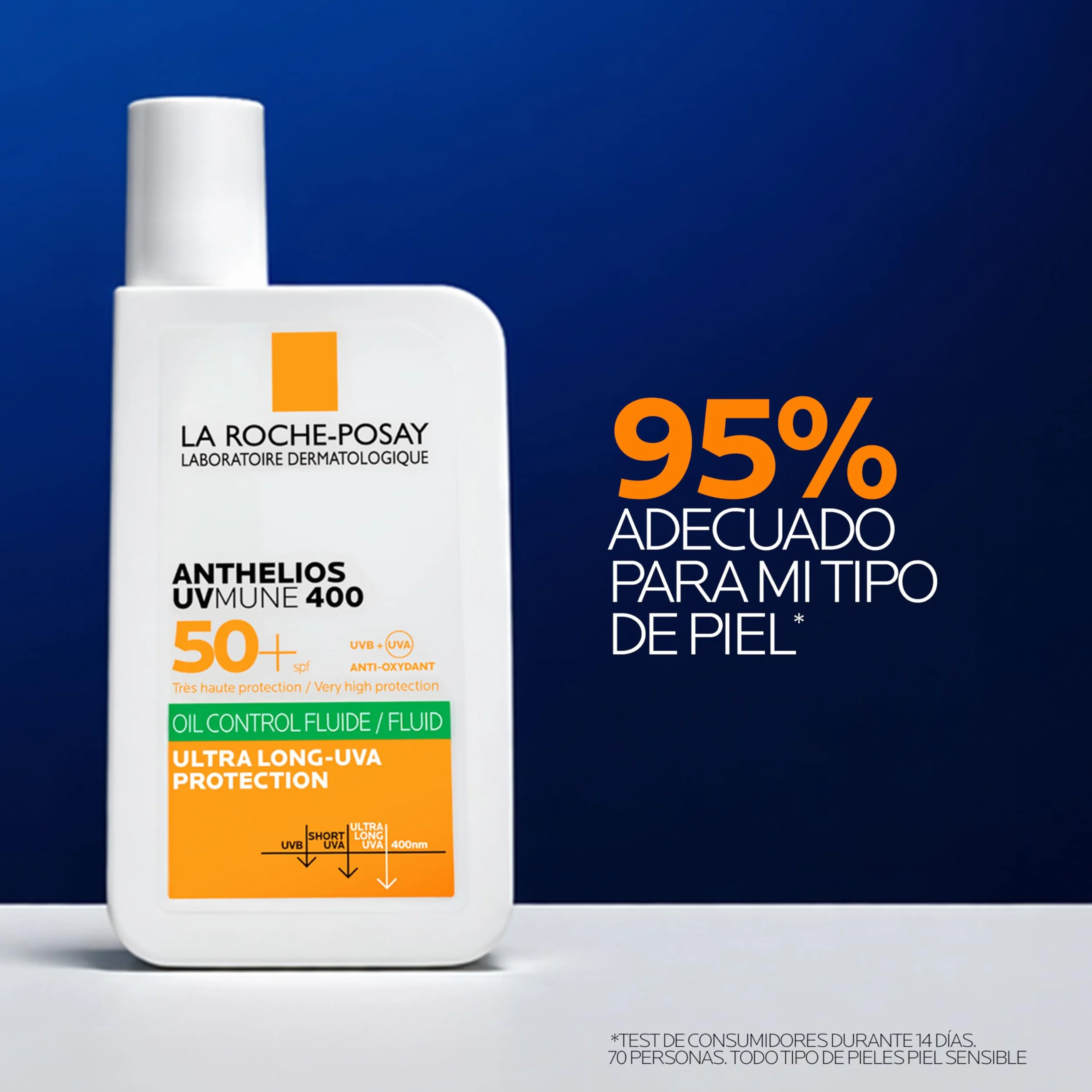 La Roche Posay Anthelios UV-MUNE 400 Oil Control Fluido Invisible SPF50+ Protector Solar 50 ml