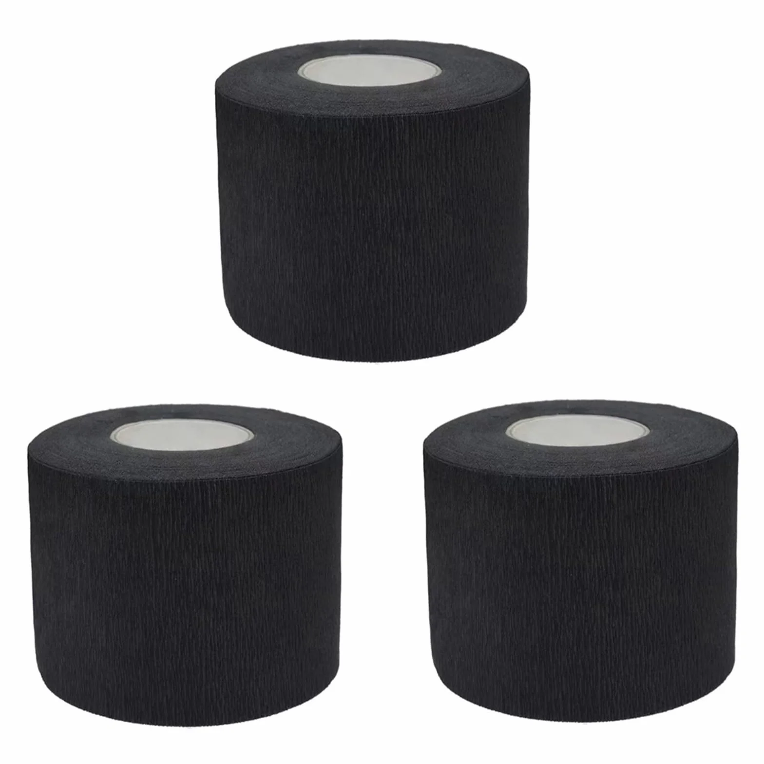 Feisate Collarín peluquería 3 rollos 300 hojas, cuello de papel peluquería Negro