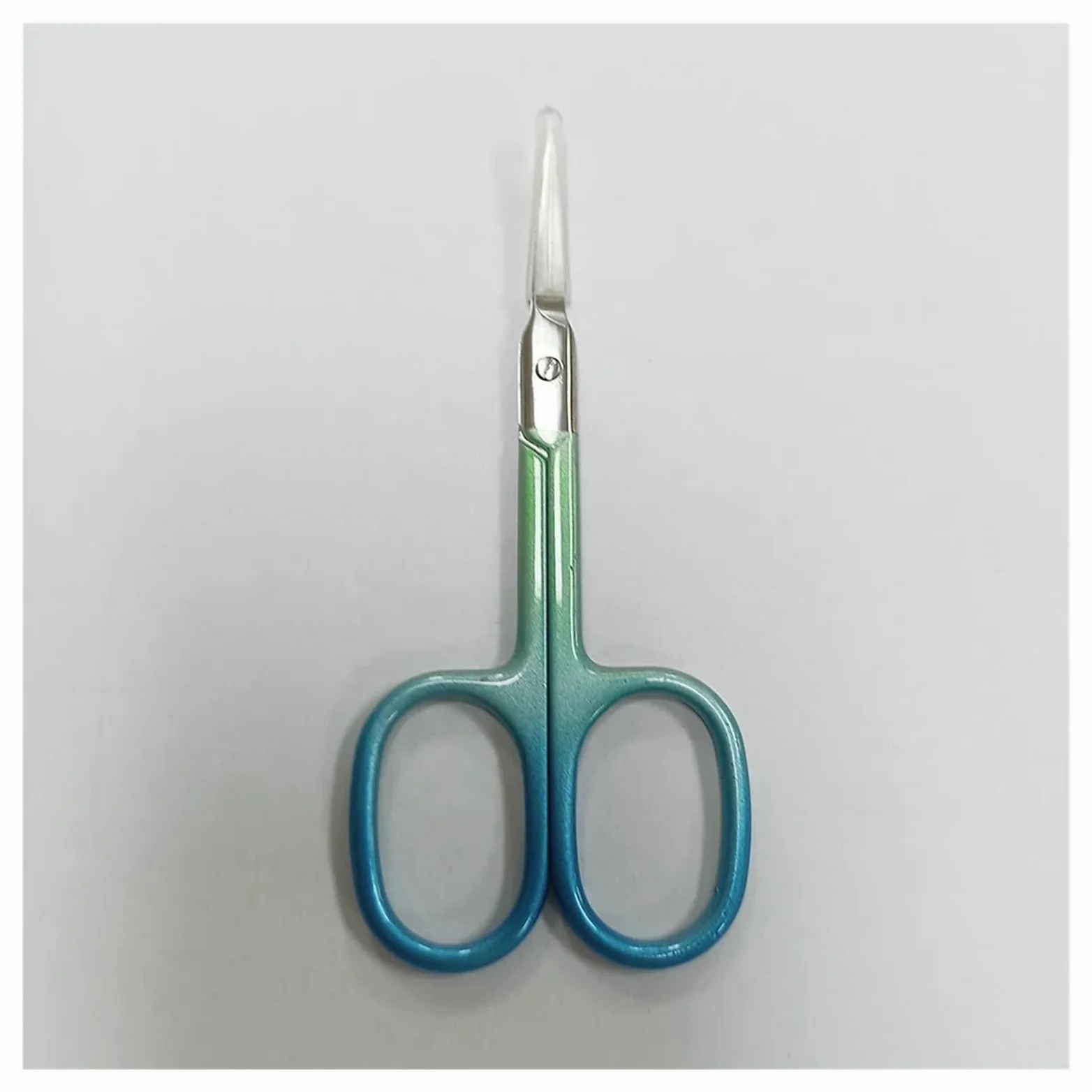 1 Pieza de Tijeras for cutículas extrafinas for manicura y pedicura, Tijeras de uñas de Hoja Curva, Tijeras pequeñas Profesionales for cutículas(Blue)