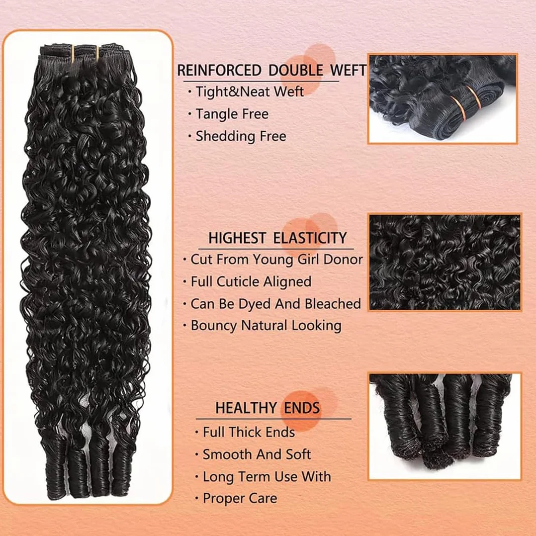 Extensiones de pelo humano rizado de Birmania, extensiones de cabello humano sin procesar, extensiones de pelo humano doble trama de color negro natural, 3 paquetes por paquete, total 150 g