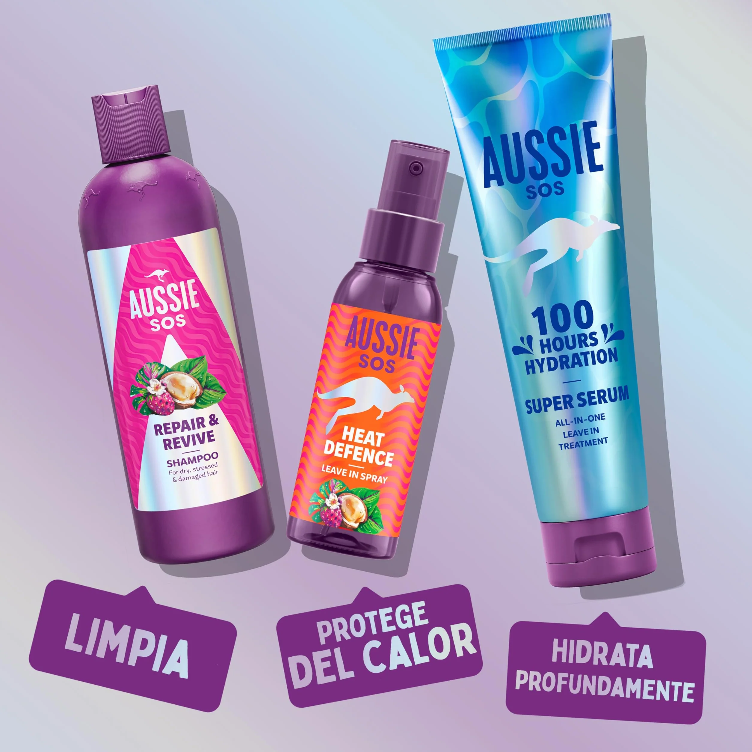 Aussie SOS Heat Defence Spray Leave In 100ml Desenreda Protege Calor Hidratado 100 Horas