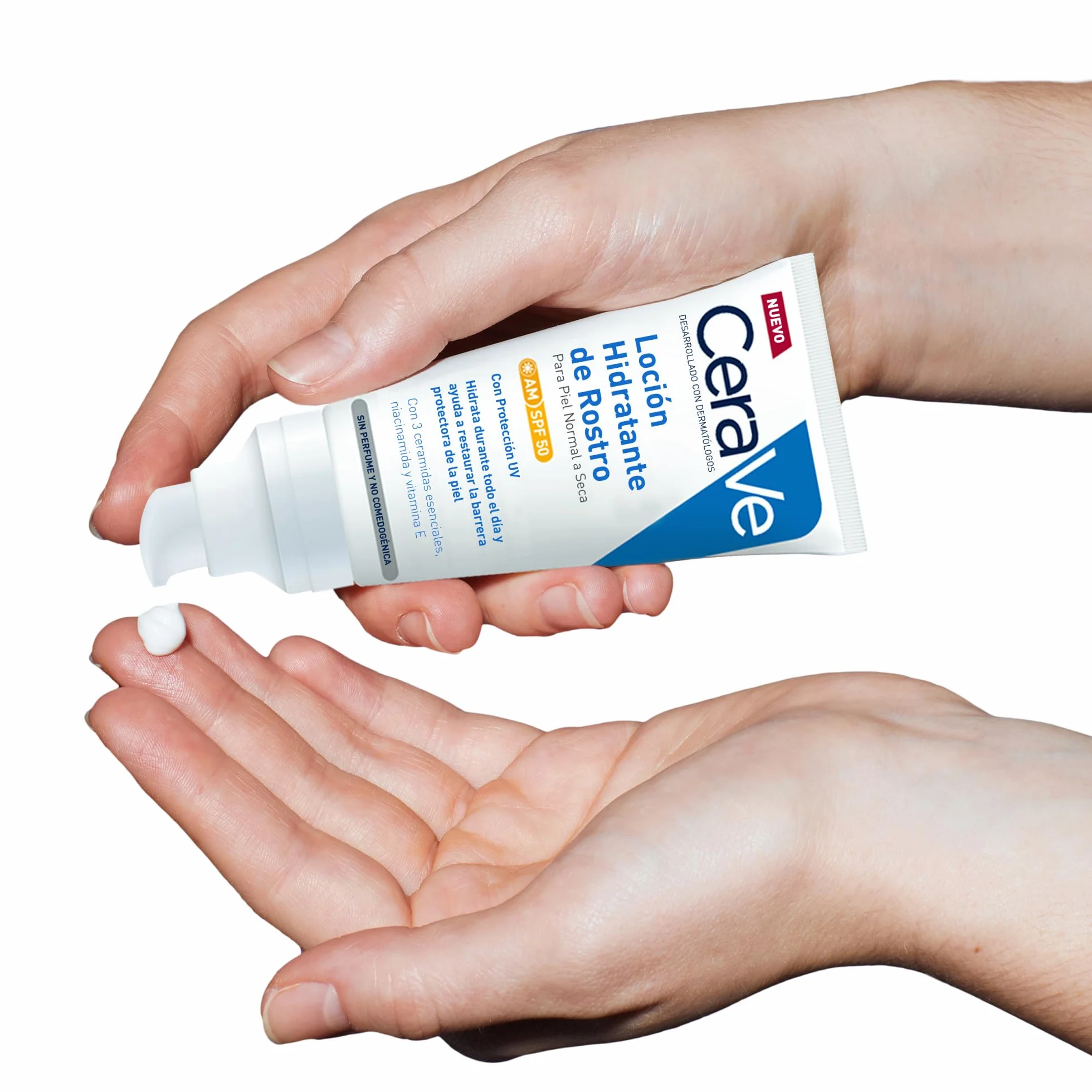CeraVe Loción Hidratante de Rostro SPF 50 52ml para Piel Normal a Seca