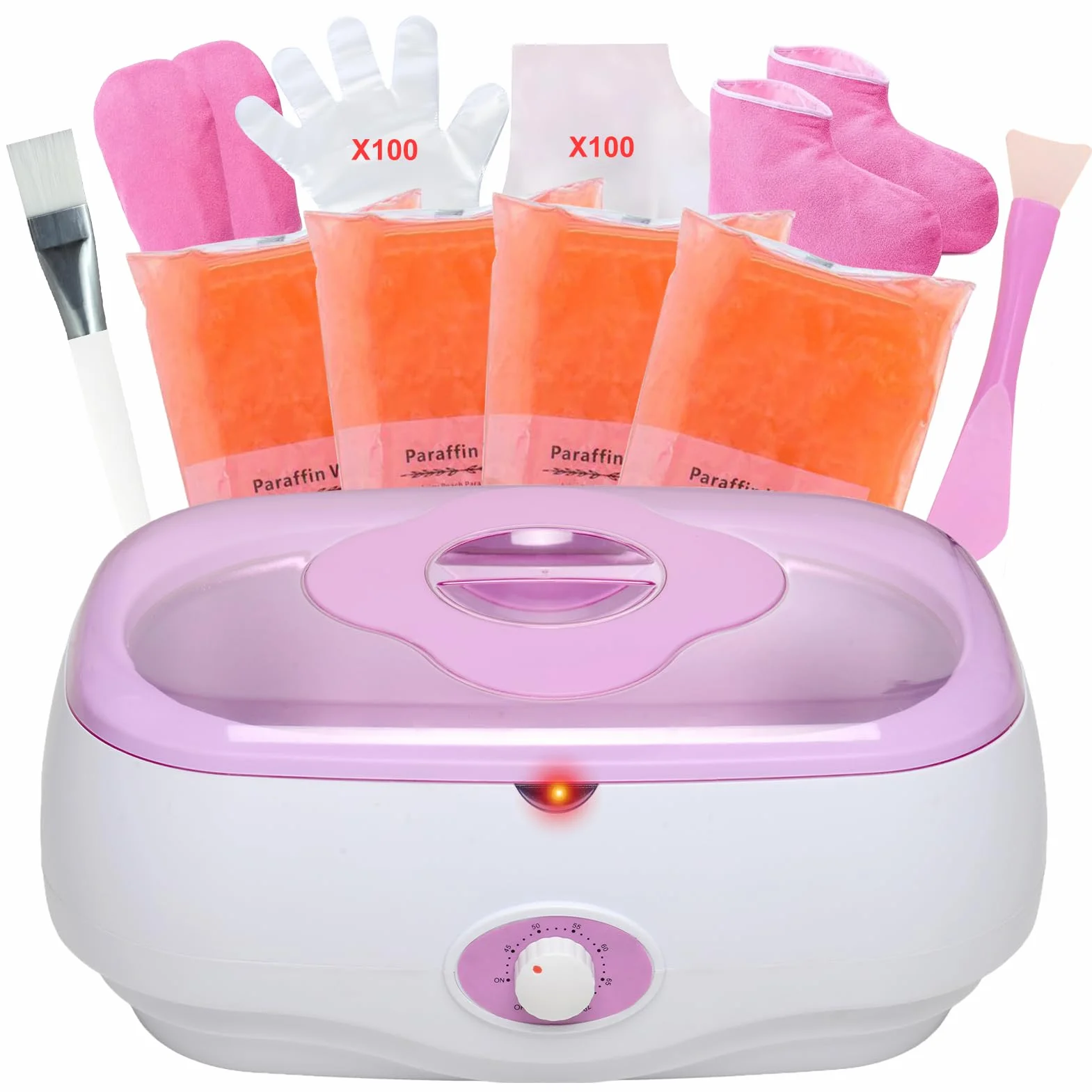Máquina de cera para manos y pies con hidratación para otoño e invierno - Baño de cera de 5000 ml, kit de calentamiento y hidratación de cera de rápida fusión, disfrute