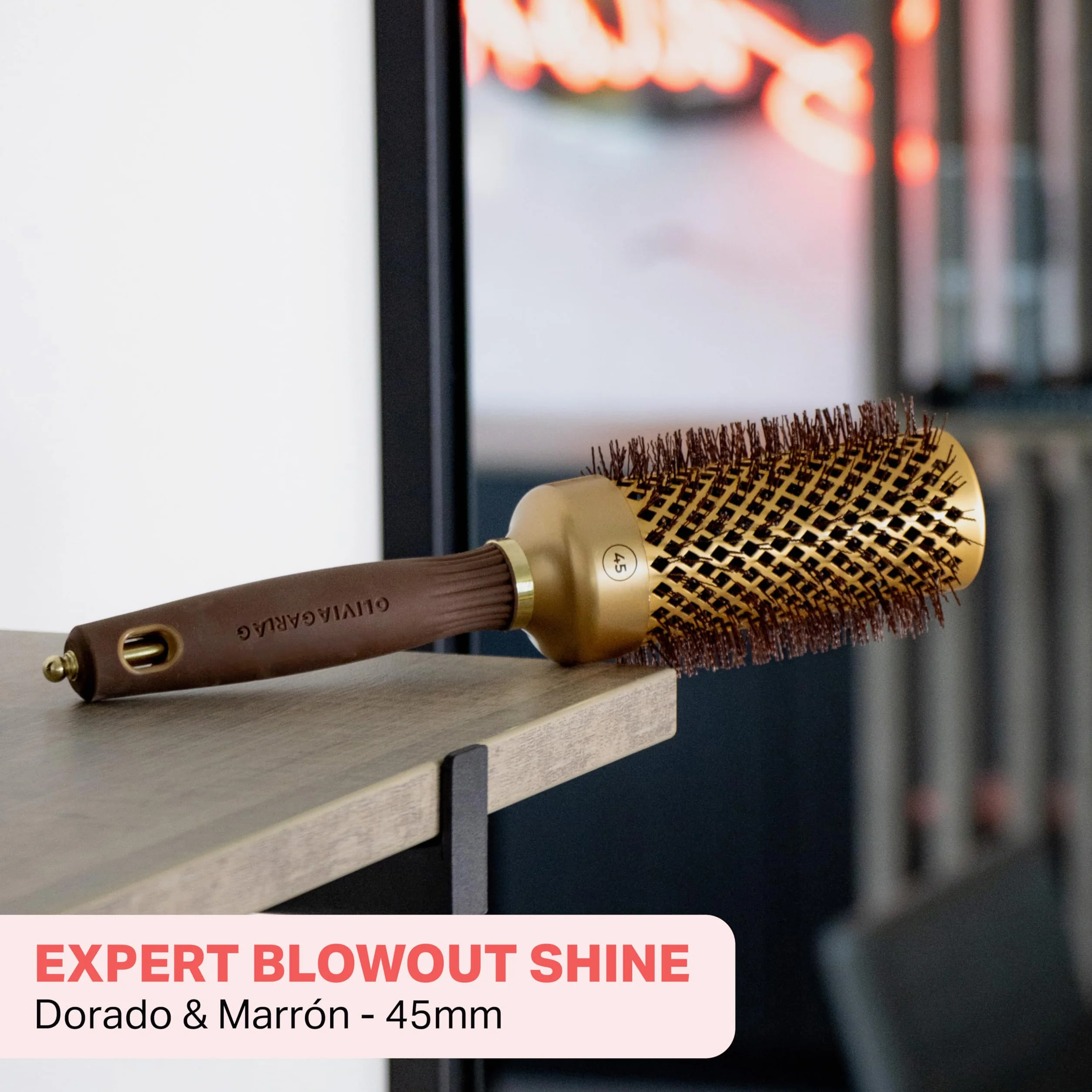 Olivia Garden Expert Blowout Shine Cepillo redondo cerámica antiestática
