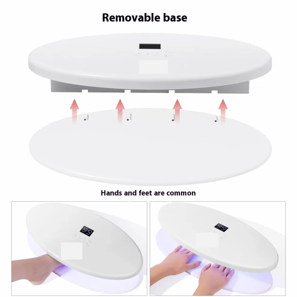 Lámpara de uñas UV LED 256 W, secador gel for con 96, herramientas profesionales manicura y pedicura secado rápido for uso doméstico Práctico