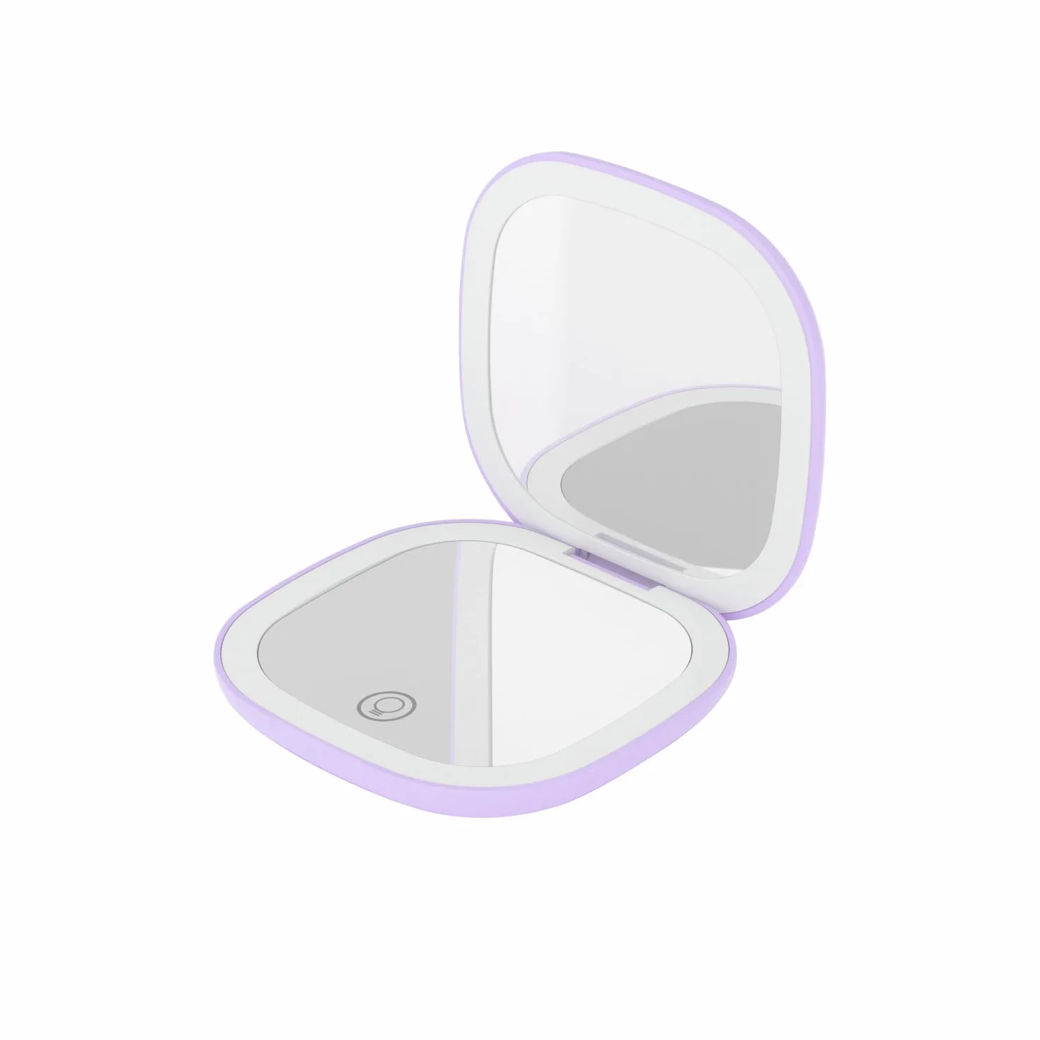 QUMOX Espejo de Maquillaje Compacto con Luz 10X Recargable USB-C LED 3 Modos de Color Brillo Regulable