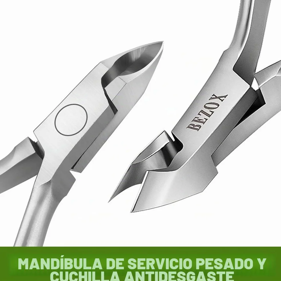 BEZOX Alicate para cutículas de acero inoxidable - cortador y removedor profesional