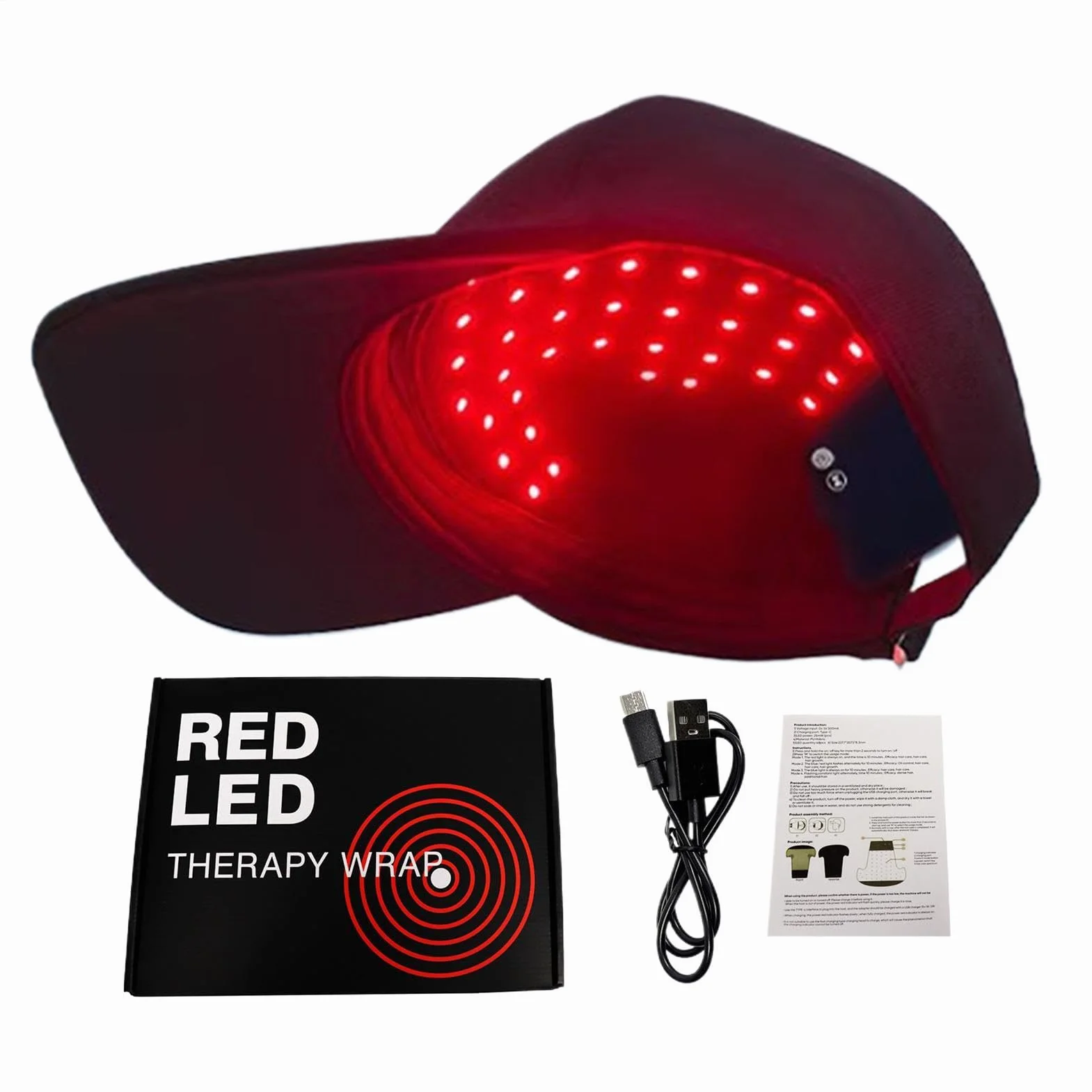 Gorro de Luz LED 450nm/660nm para Regeneración del Cabello y Crecimiento Capilar