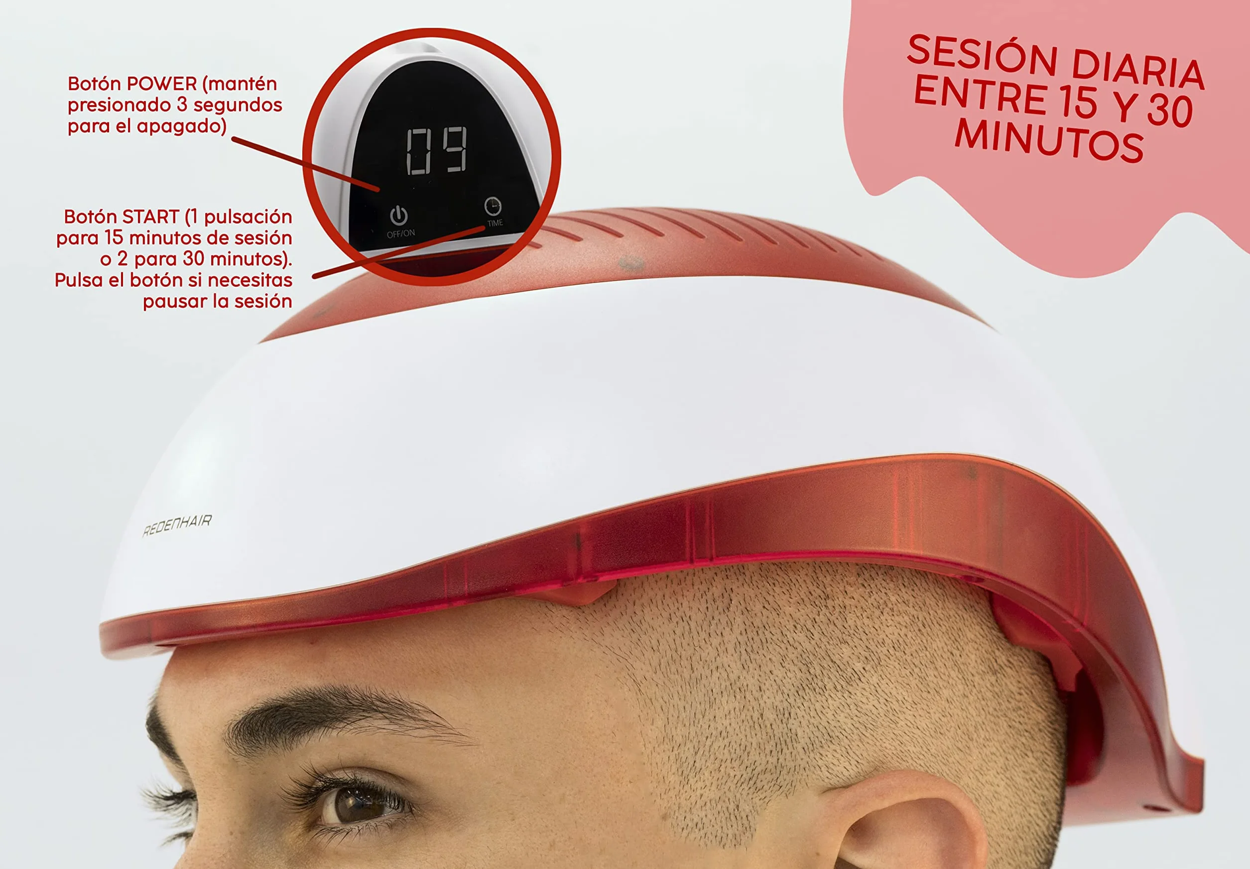 Casco Láser Capilar Redenhair para Crecimiento y Caída del Cabello