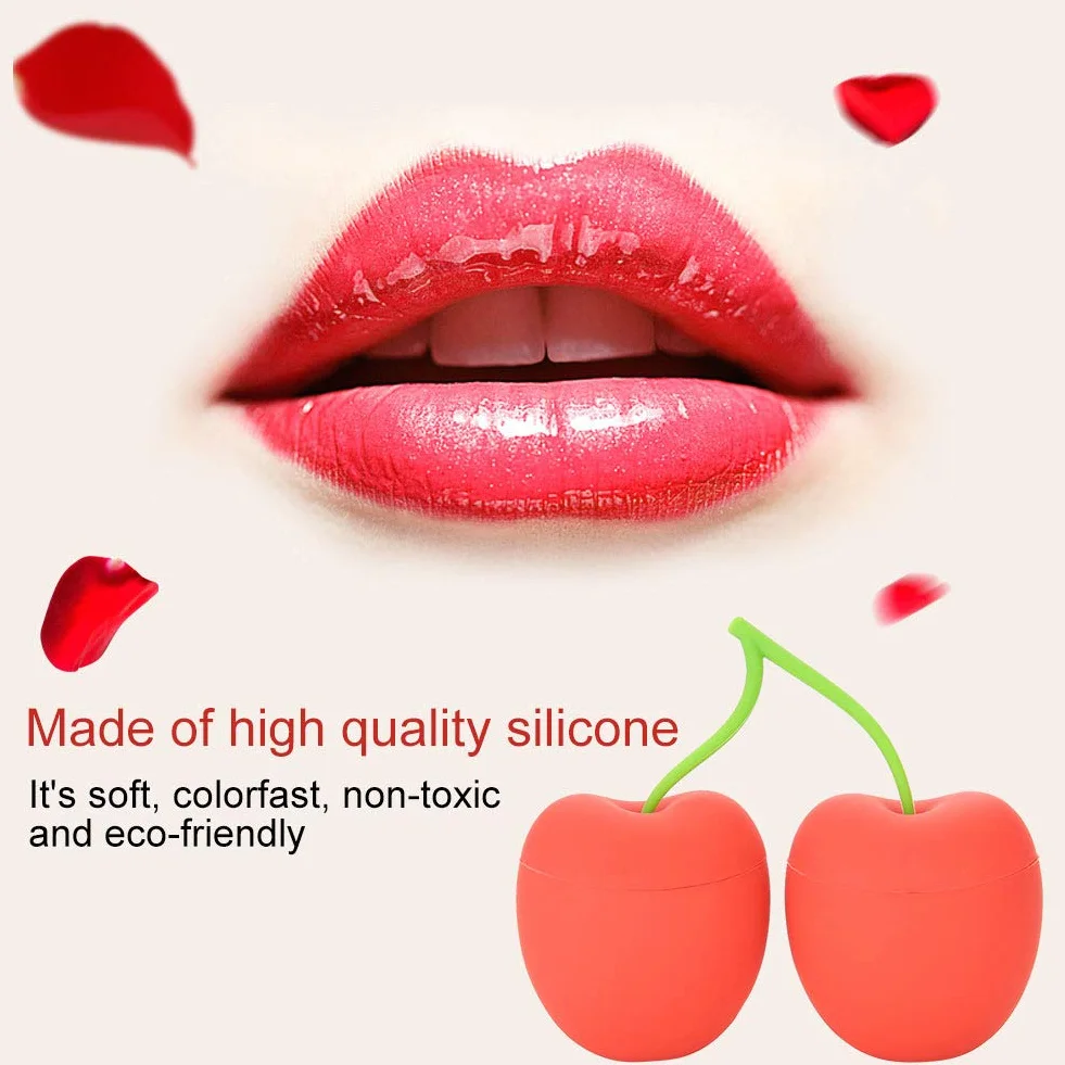 Mejorador de volumen de labios de silicona en forma de cereza dispositivo de aumento labial herramienta de belleza para mujeres