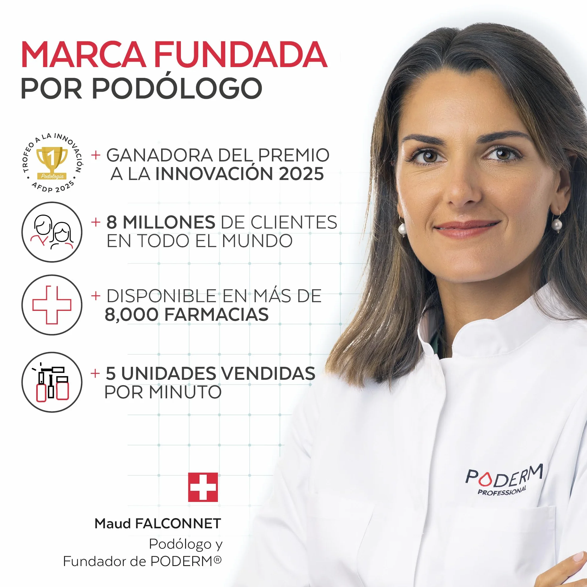 PODERM Tratamiento Hongos Uñas Pies Antihongos Reparador Purificante Revitalizante Cuidado Profesional Pie Mano Hecho en Suiza