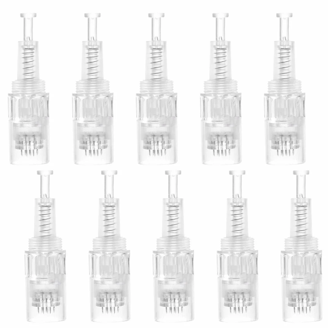 WeddHuis 10 Piezas de Repuesto Universales para Dermapen de Hilo, Tecnología de Microagujas, 12 Pines