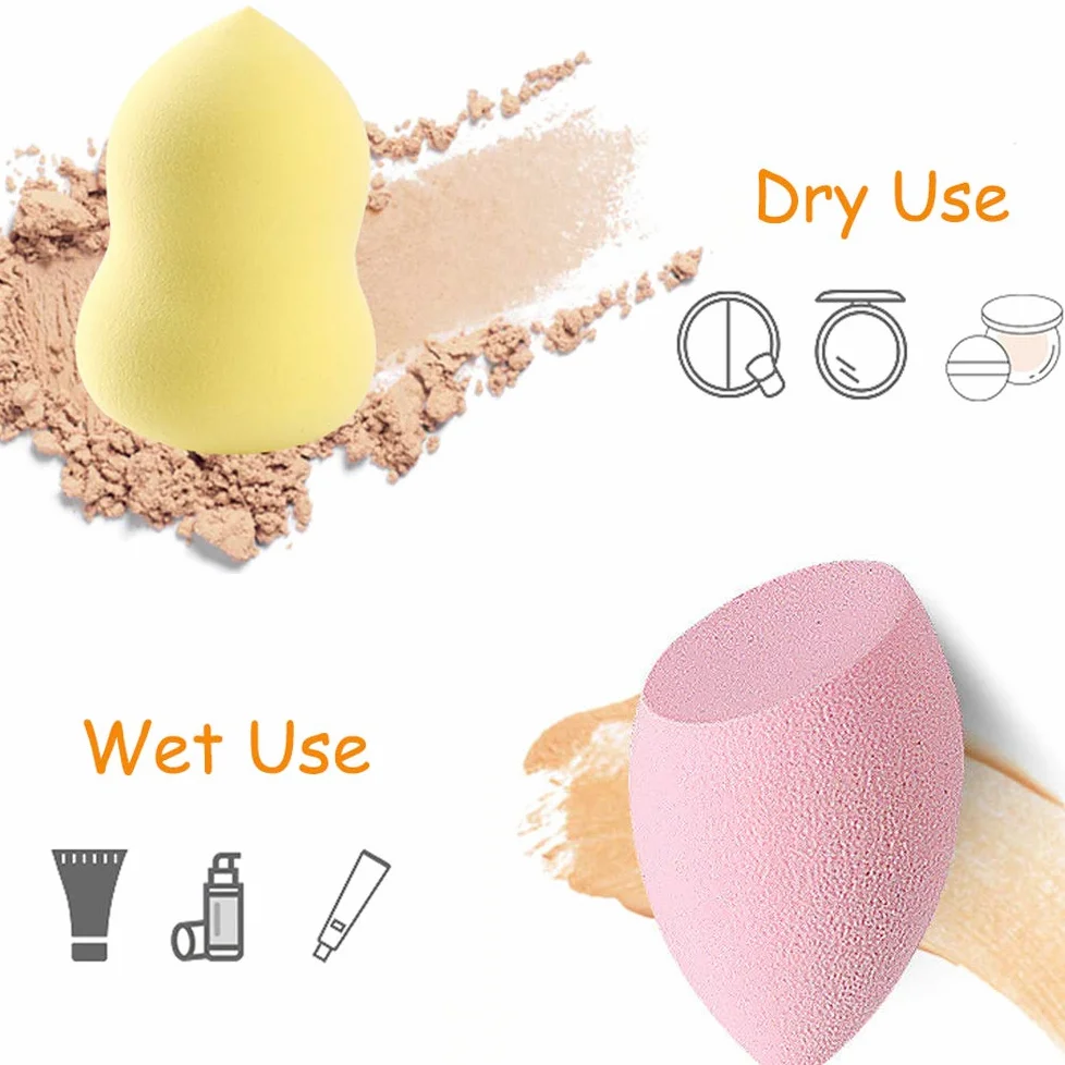 24pcs Makeup Sponge Blender Set - 21 Pcs Latex-Free Vegan Sponges with 3 Pcs Makeup Blender Holder, Beauty Cosmetic Foundation Blending Powder Puff for Liquid Powers BB Cream (Style 1)
