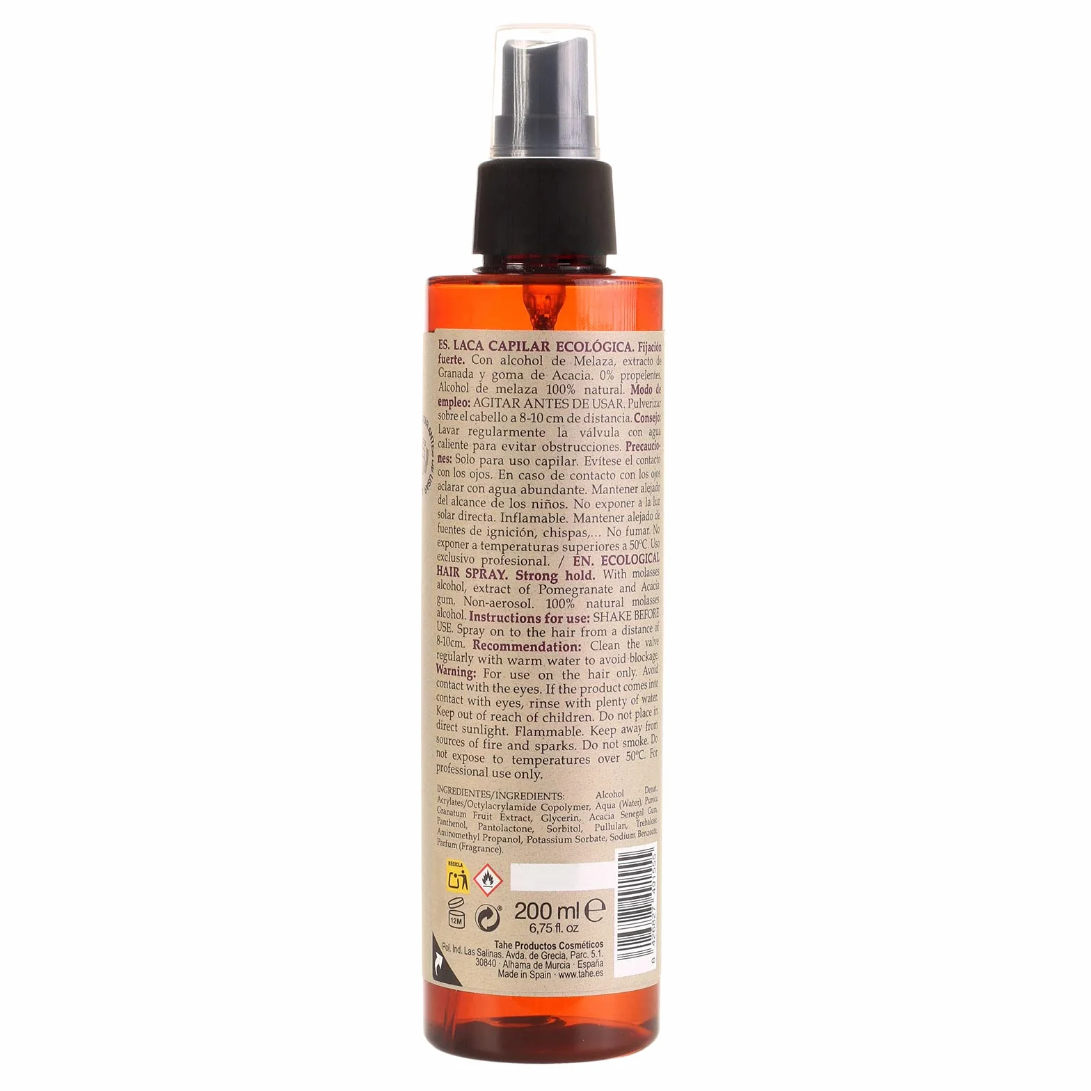 Tahe Organic Care Laca Capilar Flexible Fix Anti-humedad 200 ml