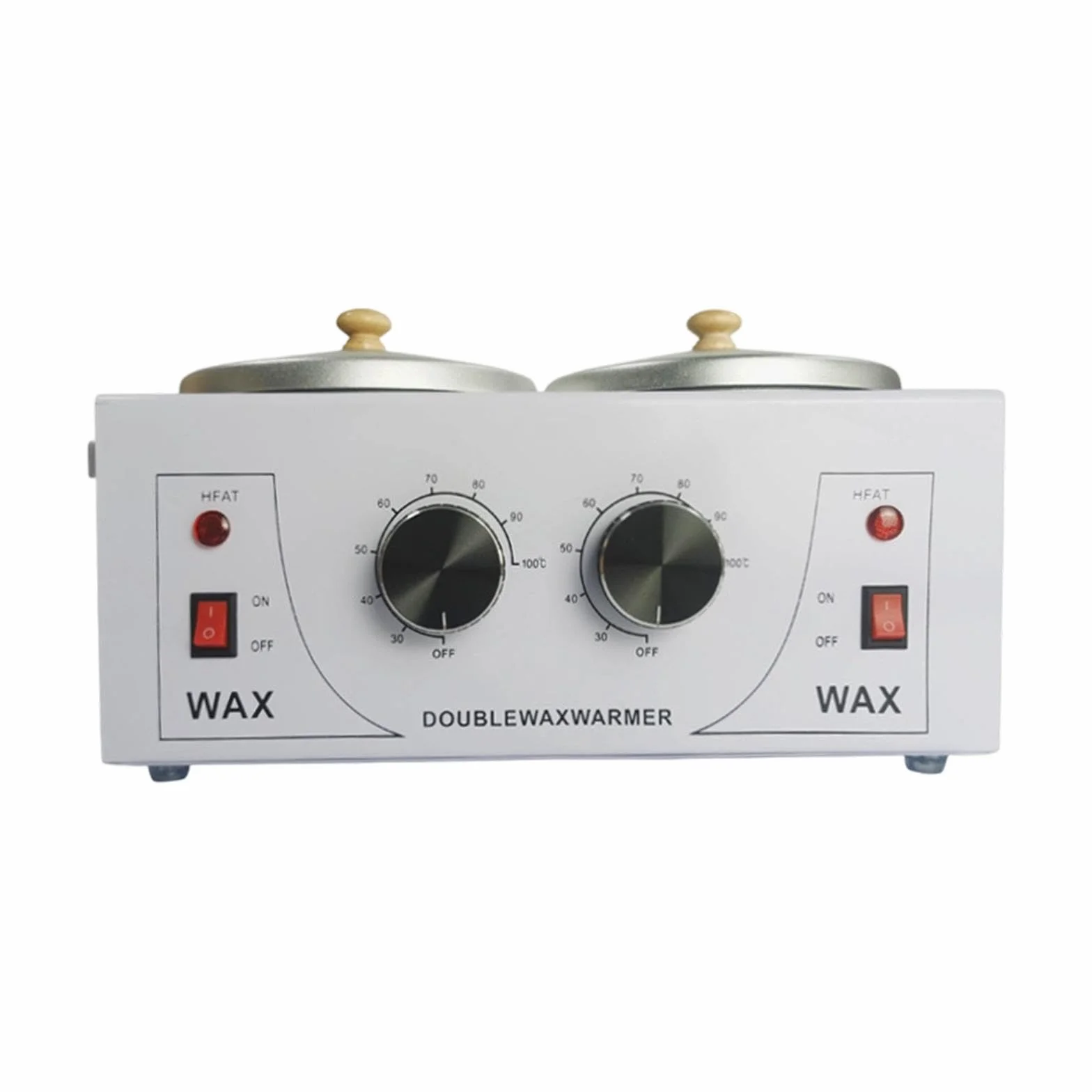 MagiDeal Calentador de cera profesional de 1000 con temperatura ajustable y doble olla de silicona para depilación facial, corporal y de piel.
