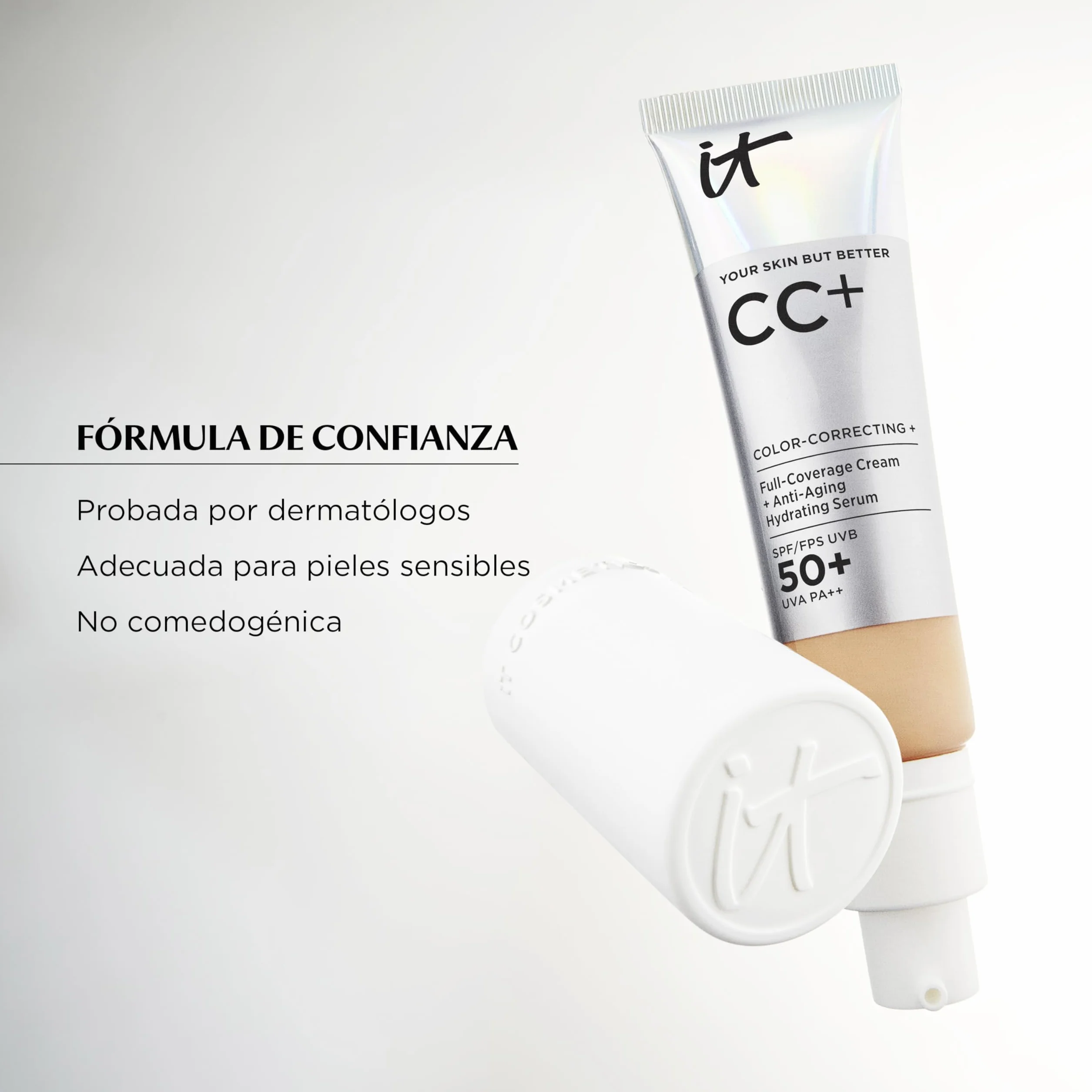 IT Cosmetics Base de Maquillaje SPF50+ Cobertura Total Acabado Natural Light