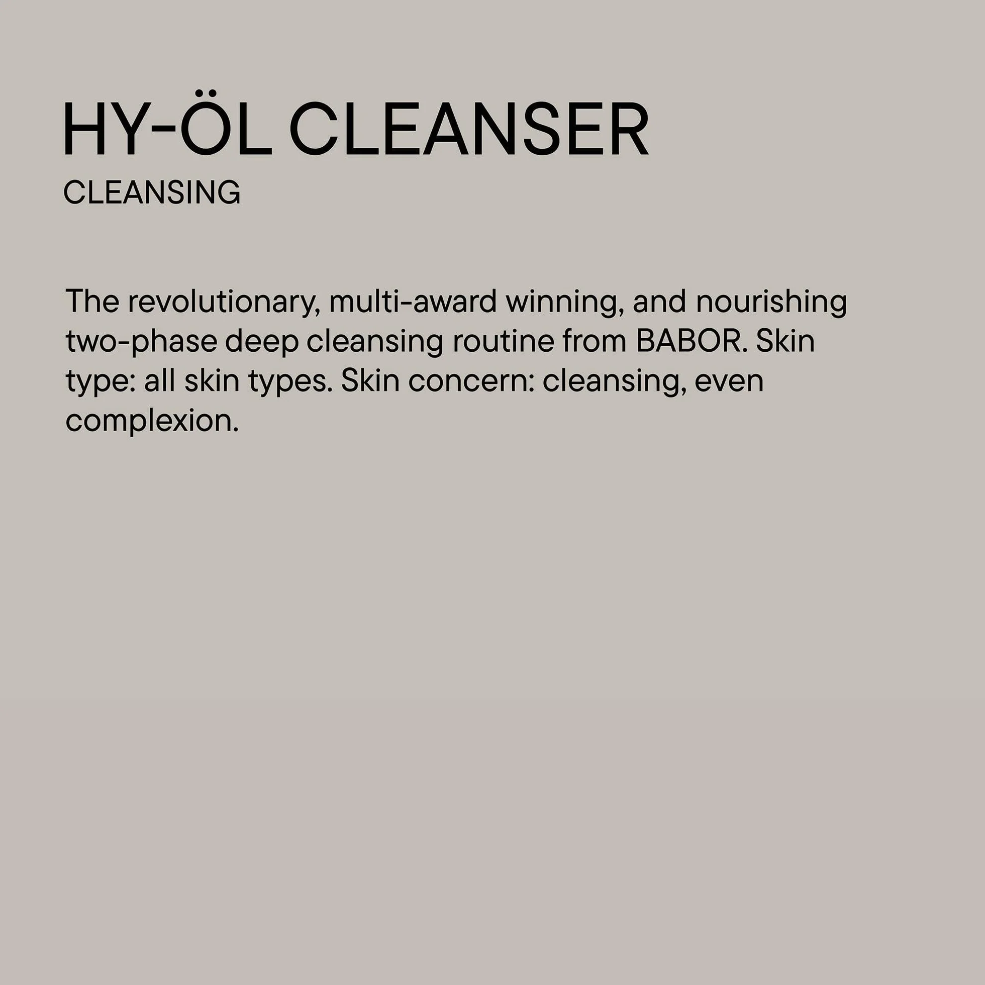 BABOR CLEANSING