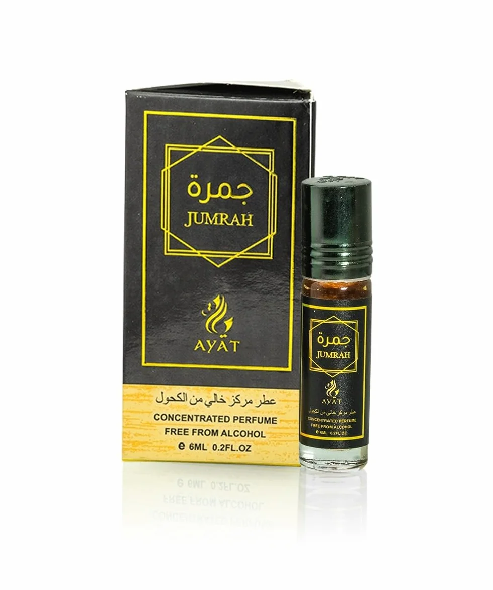 AYAT PERFUMES Aceite perfumado de almizcle Attar Jumrah Perfume concentrado sin alcohol 6 x 6 ml Larga duración Dubái