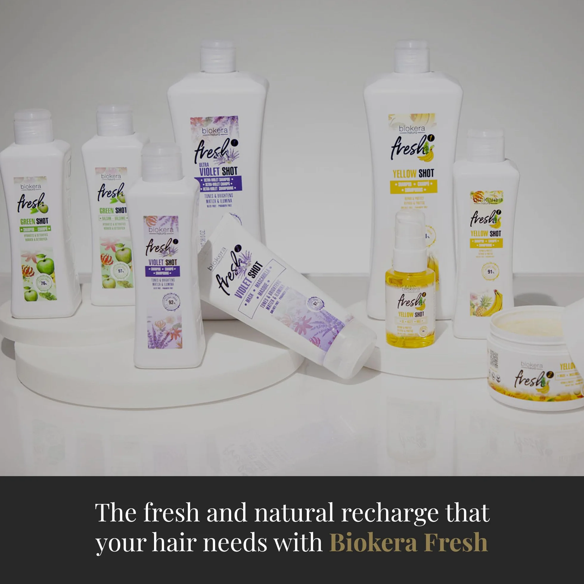 Biokera Fresh Salerm Gel Activador de Rizos Curly Booster Yellow Shot 300 ml Rizos Definidos Sin Sulfatos Vegano