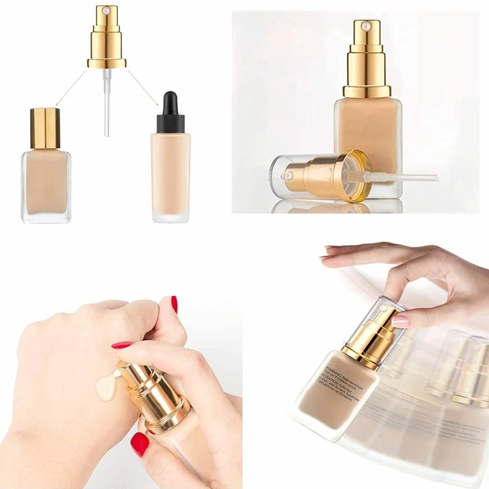 Bomba De La Foundation De Reemplazo,3 Piezas Cabezal dispensador de Repuesto Bomba de contenedores Recargables para Estee Lauder Double Wear Foundation