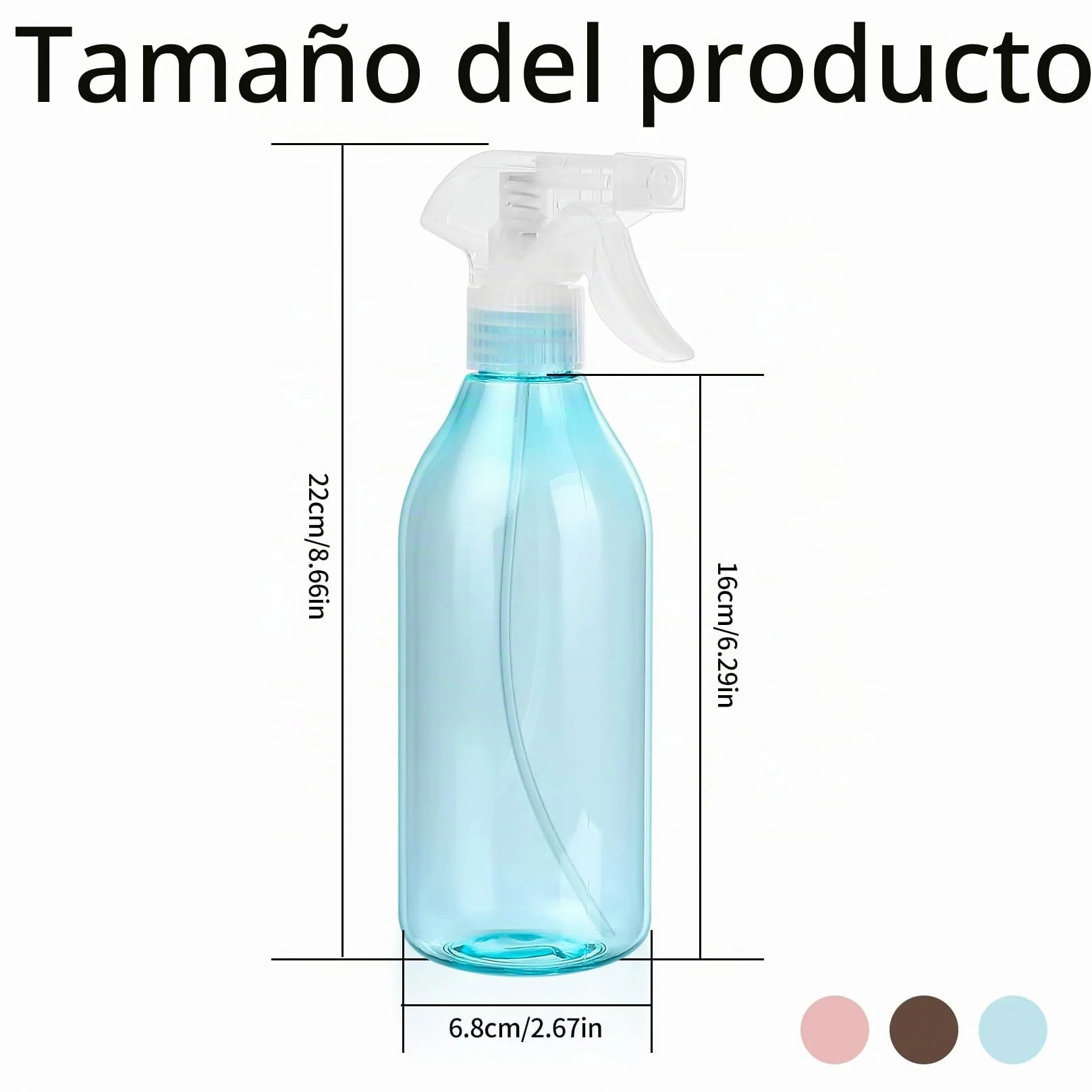Botella Pulverizador 450 ml 3 Piezas, Spray Agua Plantas Vacío Jardín Limpieza