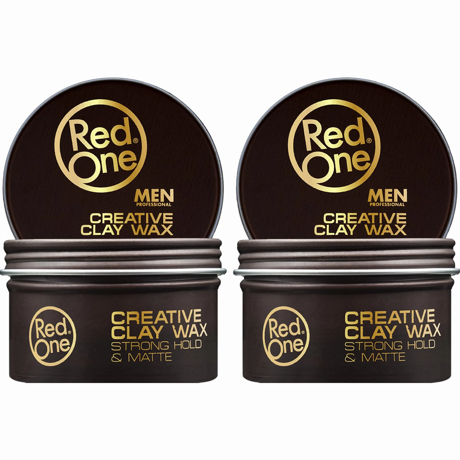 Redone Creative Clay Hair Wax Strong & Matte Pasta para el cabello 2 x 100 ml – Cera para el pelo mate