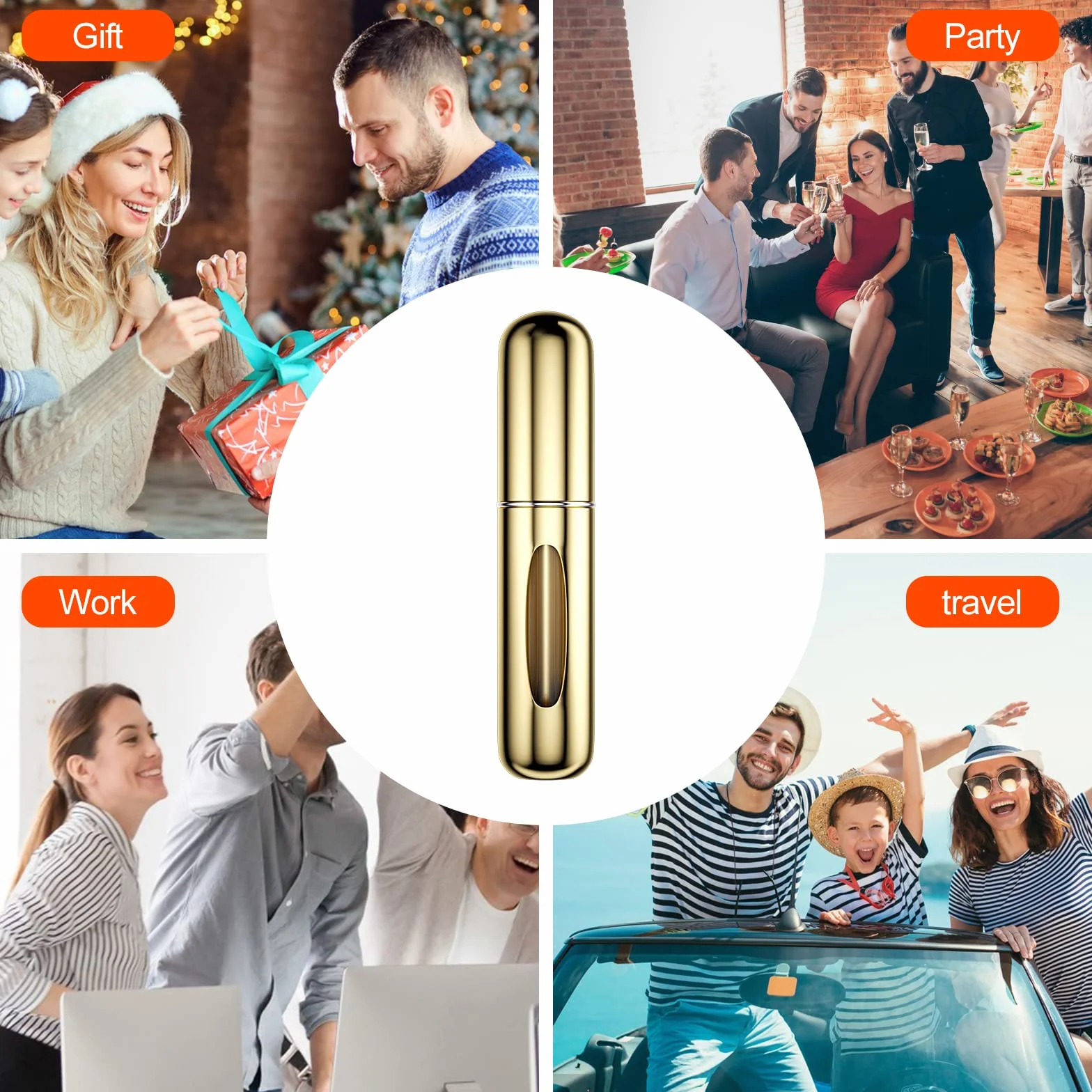 Newaner 5ML Atomizador Perfume Recargable Mini Botella Rociadora Portátil con Ventana