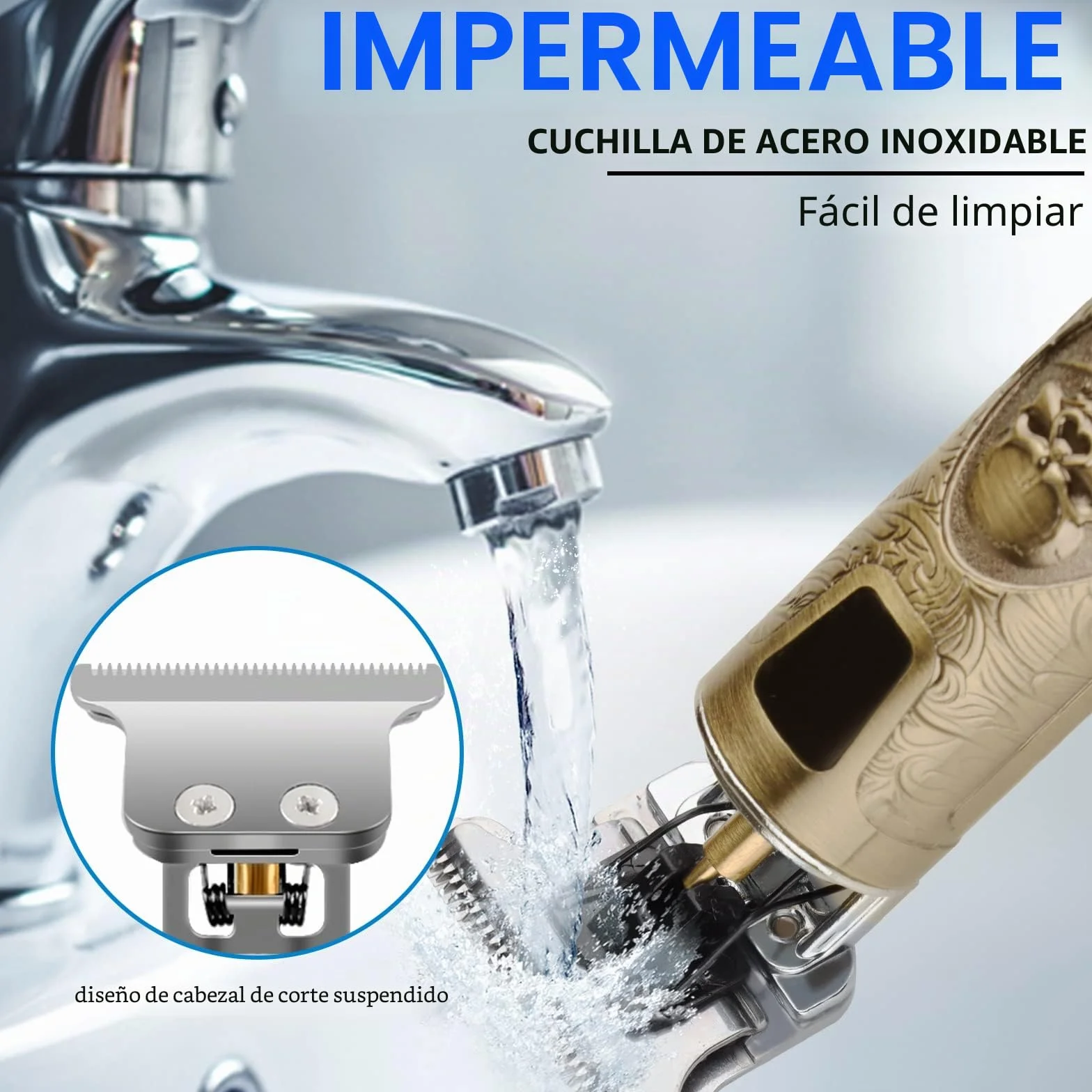 Cortapelos Hombre Profesional, Maquina Cortar Pelo Inalambrica con LED Pantalla, Carga Rapida USB